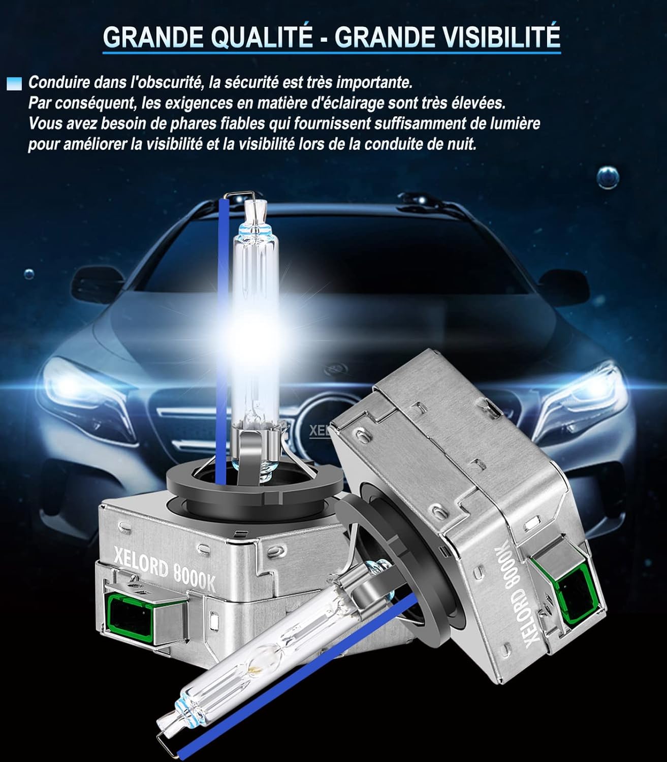 Thumbnail 1 de XELORD D3S 8000K Xenon 35W – Lampade HID D3S in confezione da 2