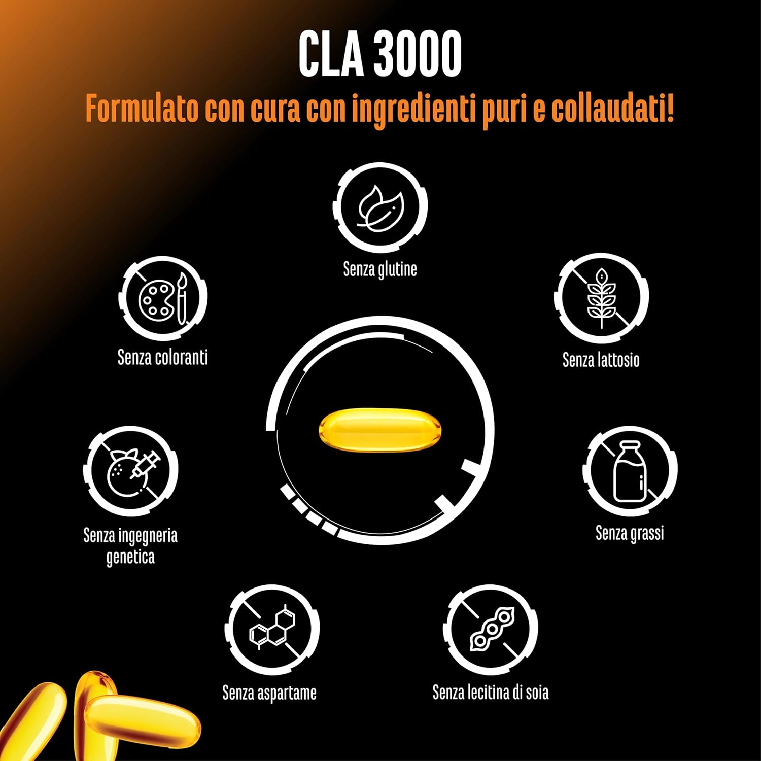 Thumbnail 3 de CLA 240 capsule da 1000 mg – Extra alto dosaggio, 80 giorni di integratori puri per atleti e appassionati