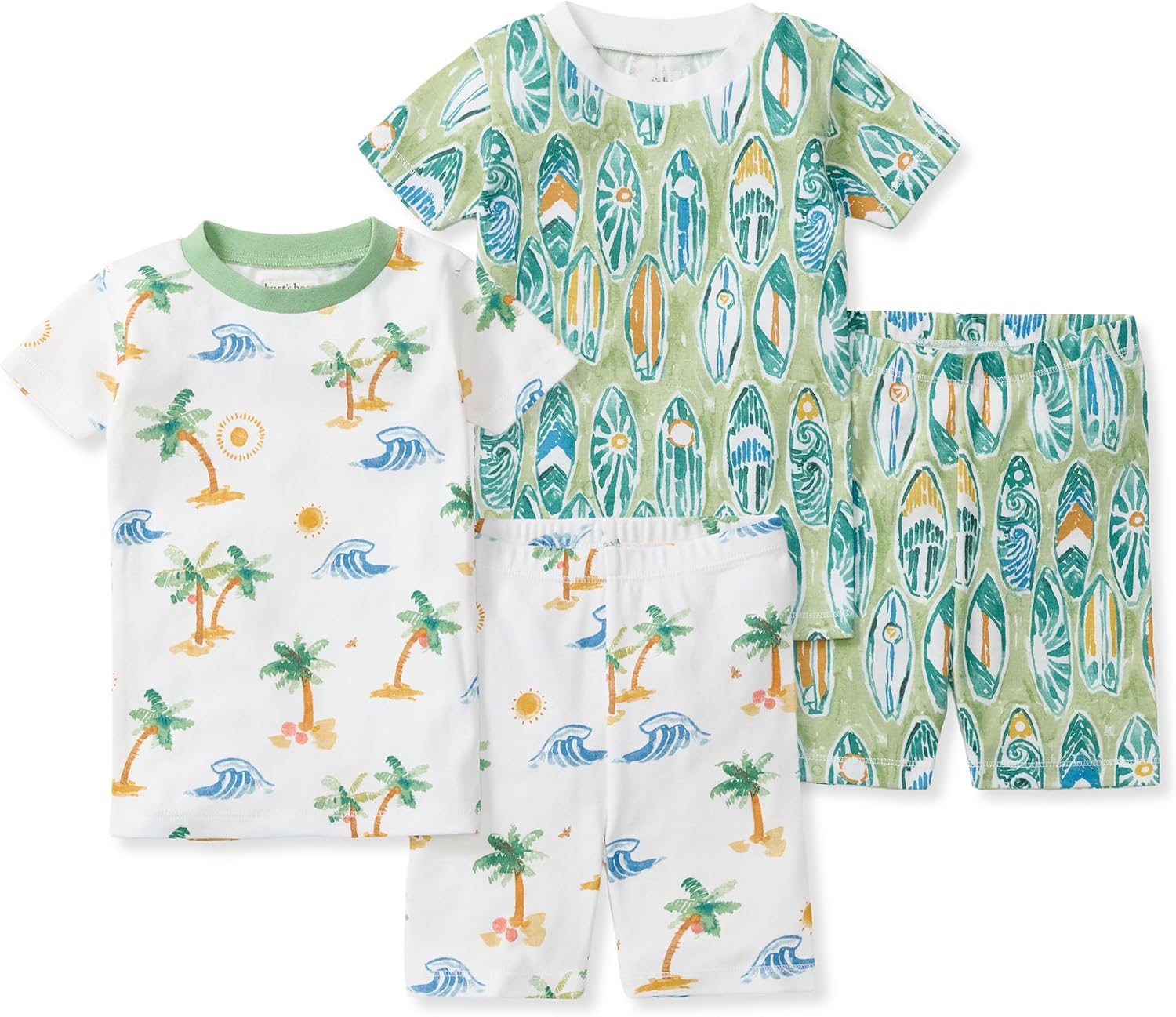 Detalle de Burt's Bees Baby Unisex Pajamas: 2-Piece Short Sleeve Tee & Shorts Set, 100% Organic Cotton
