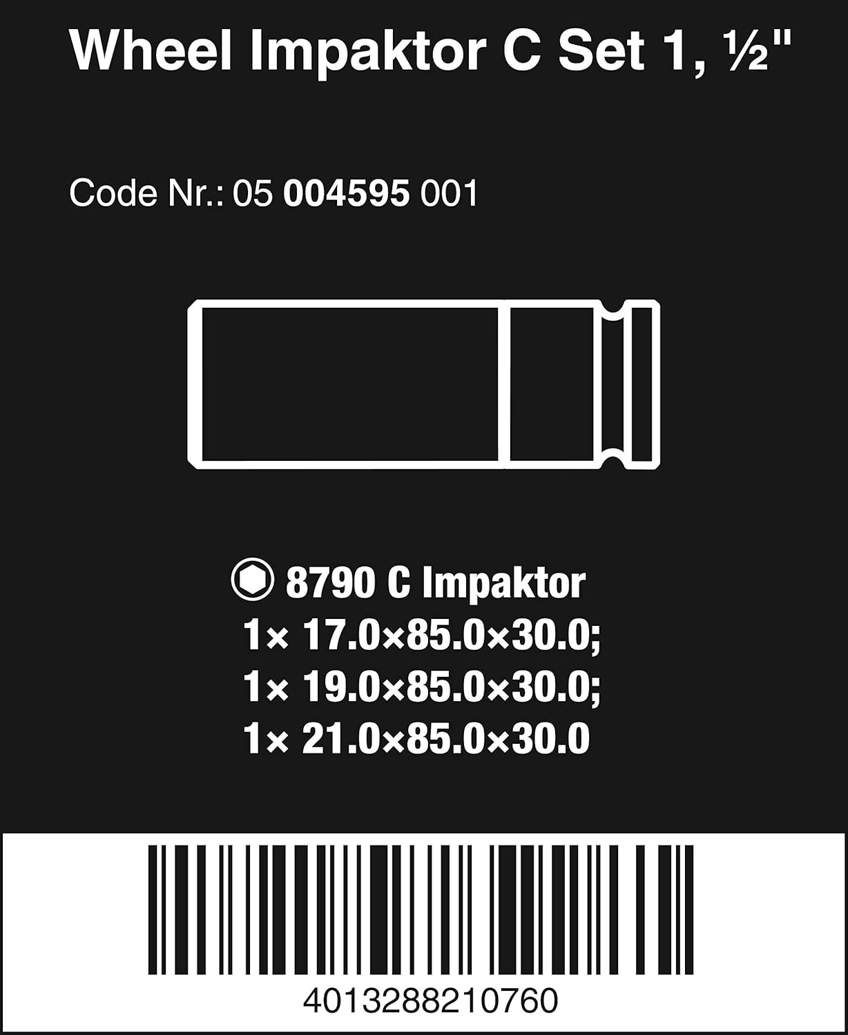 Thumbnail 1 de Wera Wheel Impaktor C Set (1/2" drive) 3-piece socket set for impact wrenches