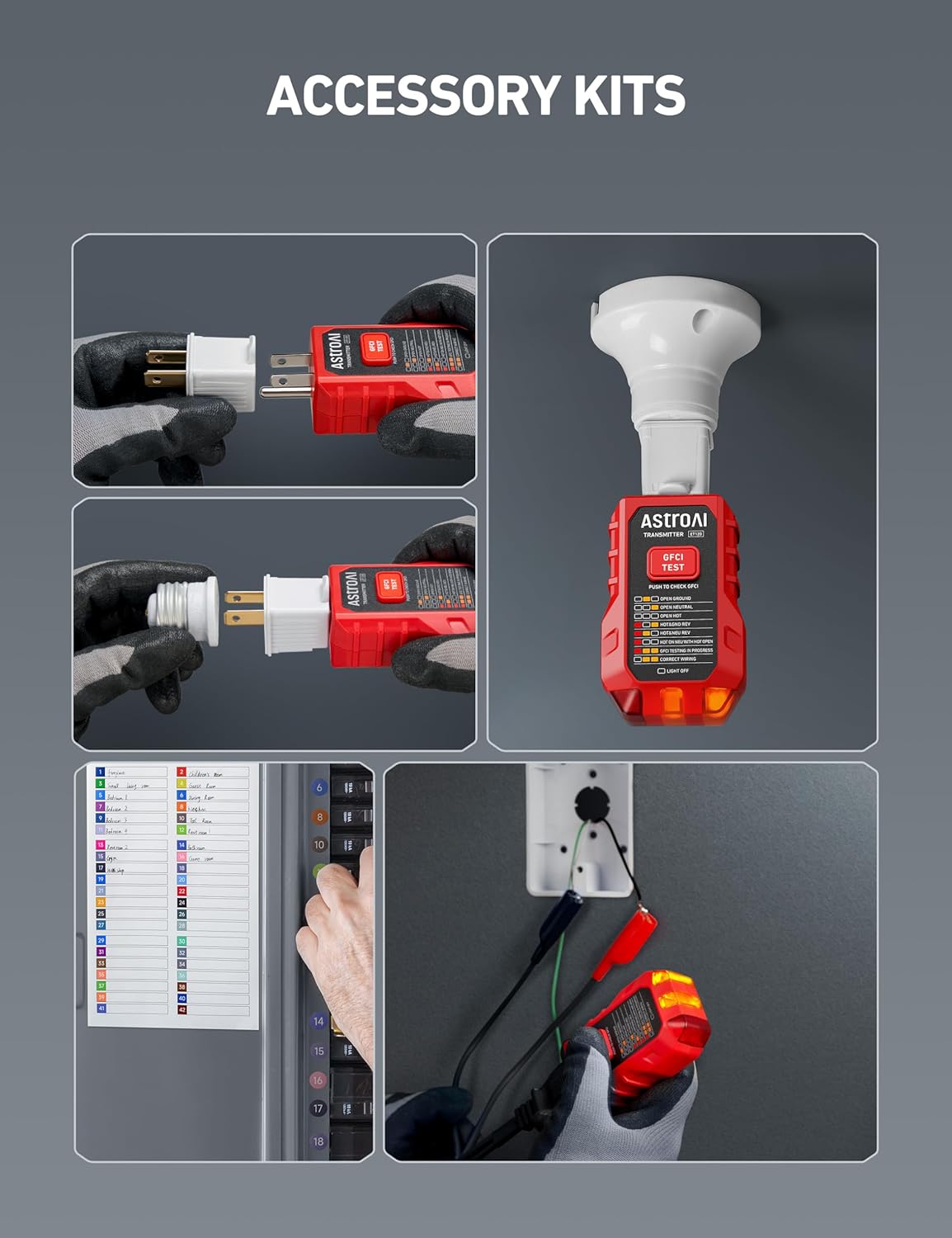 Thumbnail 6 de AstroAI Circuit Breaker Finder with GFCI Outlet Tester