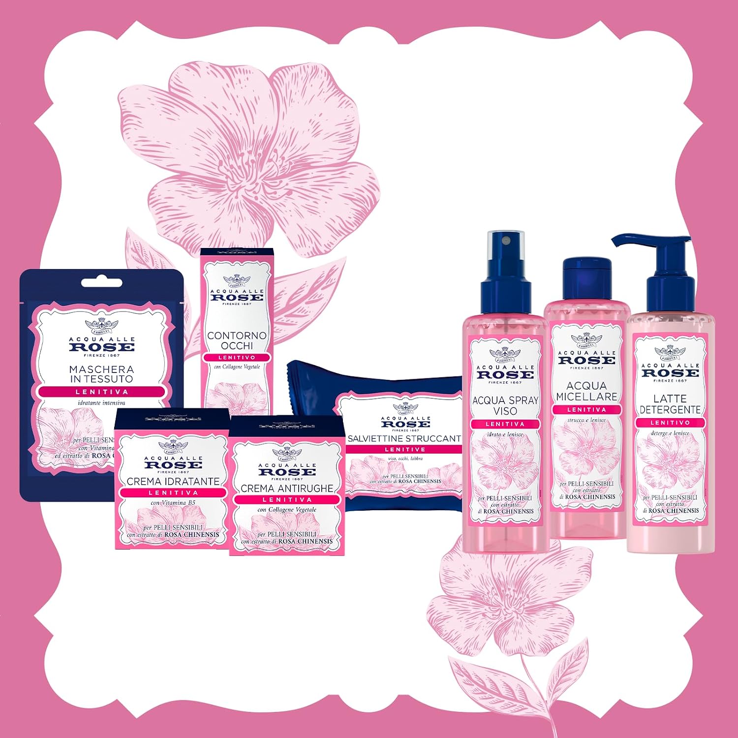 Detalle de Acqua alle Rose Maschera Viso 5 pz lenitiva