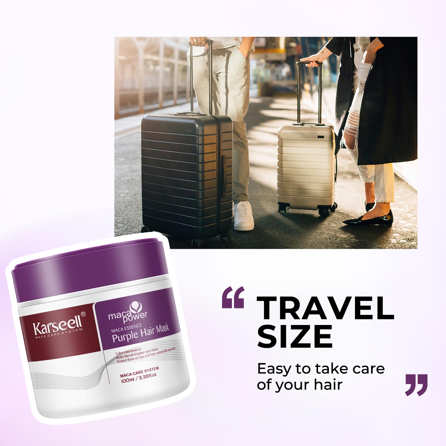 Detalle de Karseell Purple Haarmaske 100 ml – violett für Blond-, Grauab Haar
