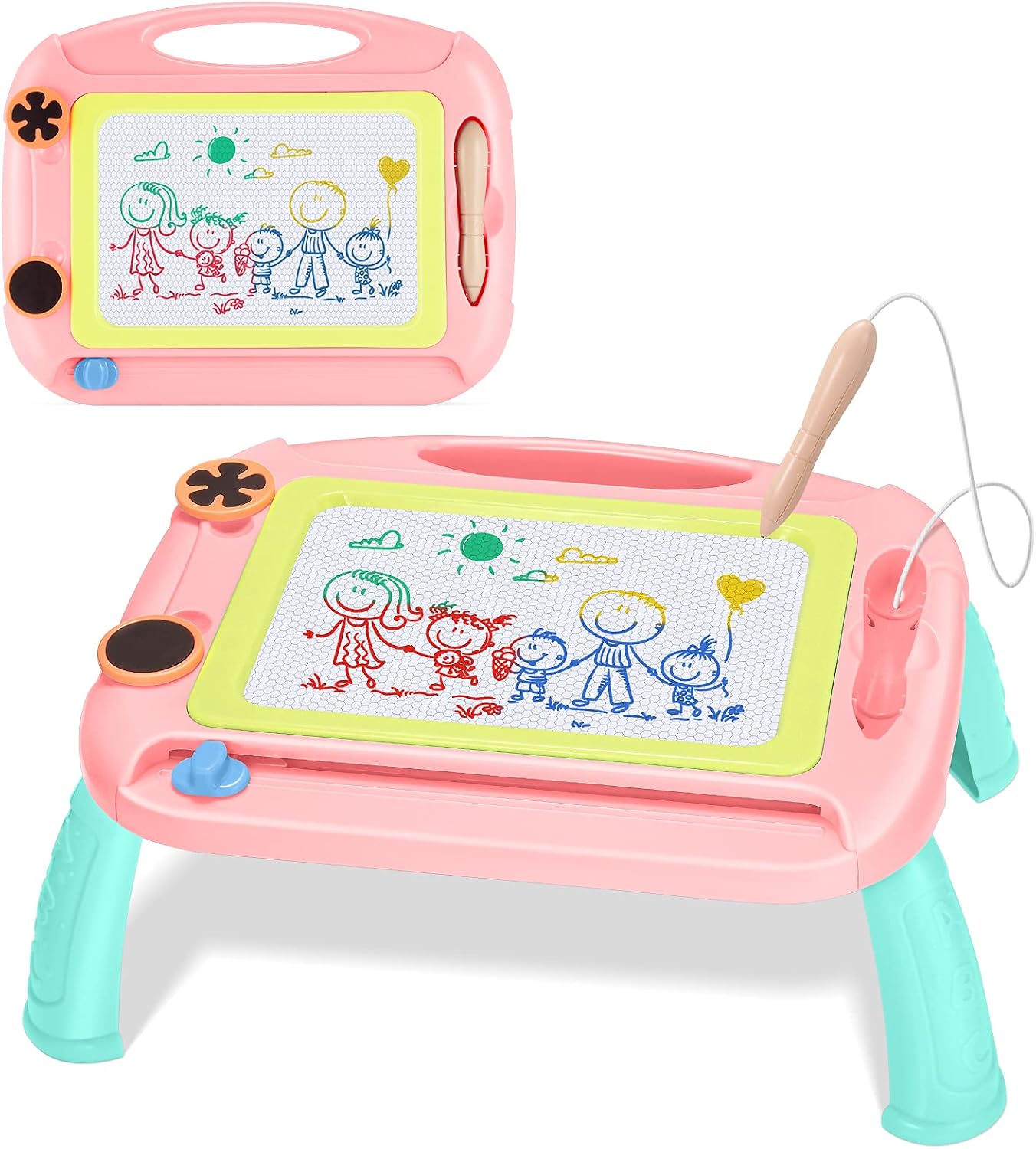 Detalle de EUCOCO Magnetic Drawing Board for 1–3 Year Olds: Safe, Colourful & Portable Learning Toy