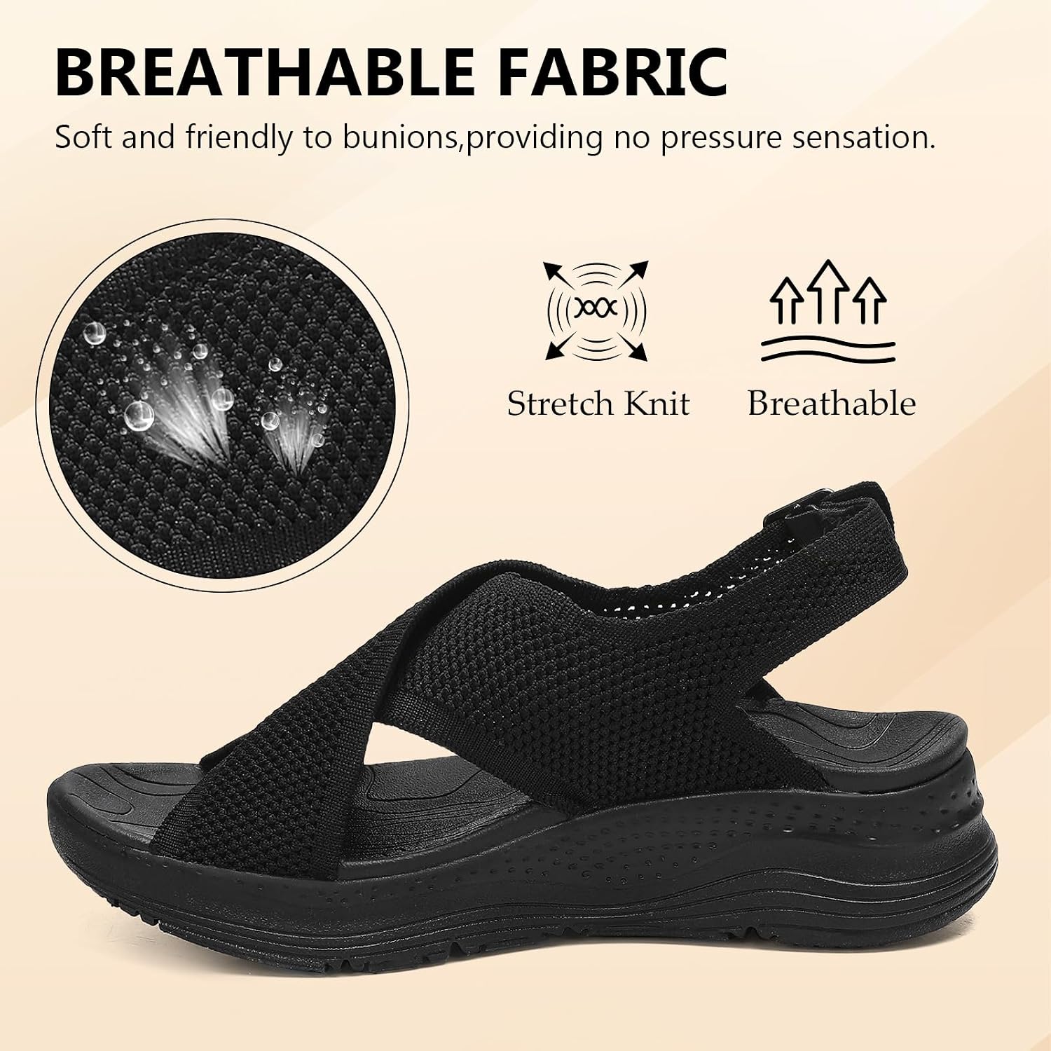 Thumbnail 6 de Hanani Womens Orthopedic Sandals with Adjustable Straps and Arch Support