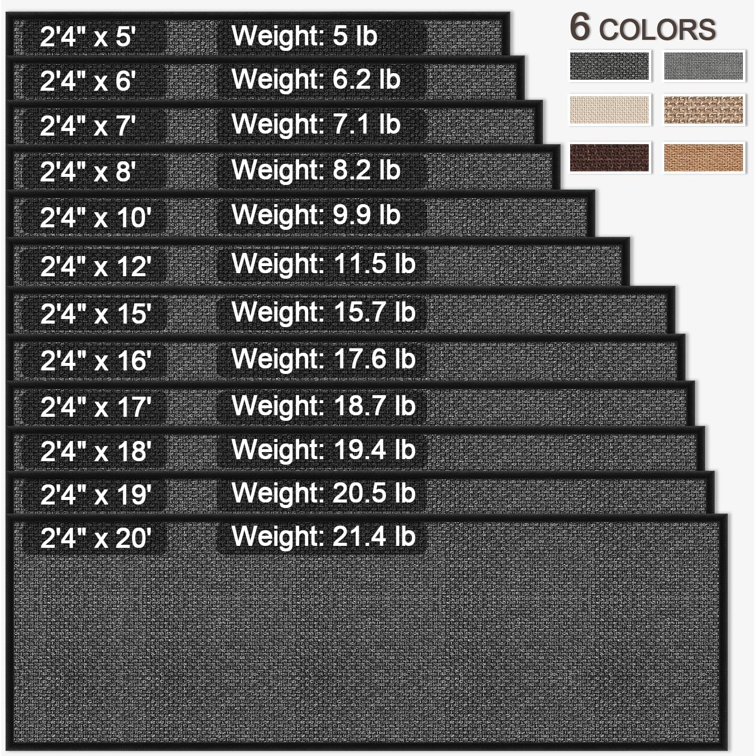 Thumbnail 4 de GOYLSER 15ft Jute Hallway Runner Rug — Non-Slip, Washable, Rubber-Backed