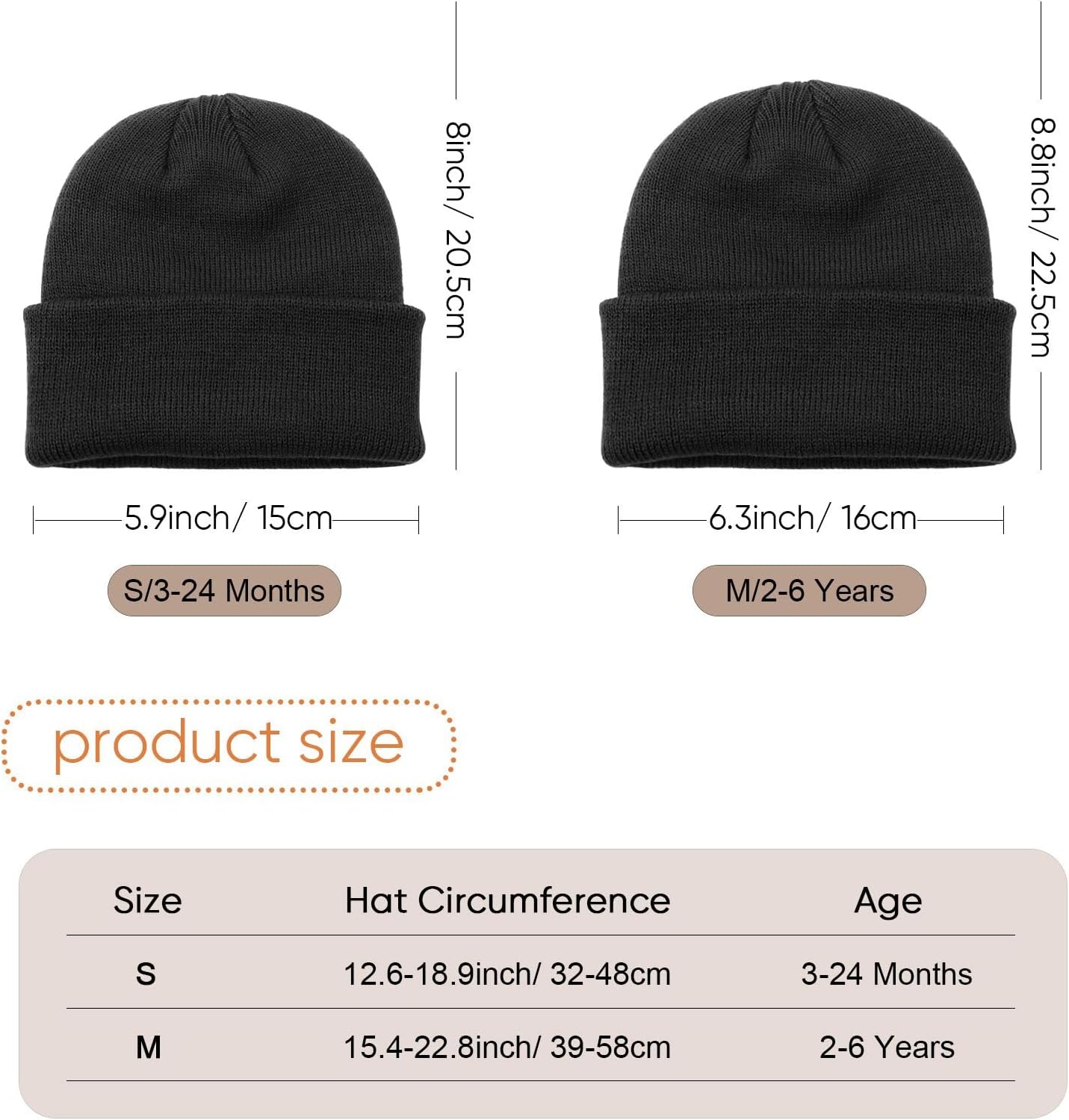 Thumbnail 6 de DRESHOW Toddler Beanie: Warm, Double-Layer Knit Hats for 3 Months–6 Years