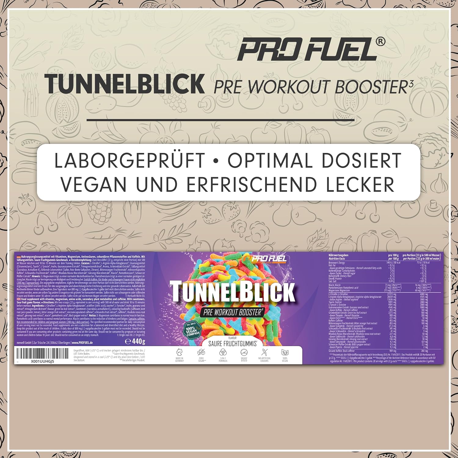 Thumbnail 5 de TUNNELBLICK Pre-Workout-BoosterÂł 440 g đŹ