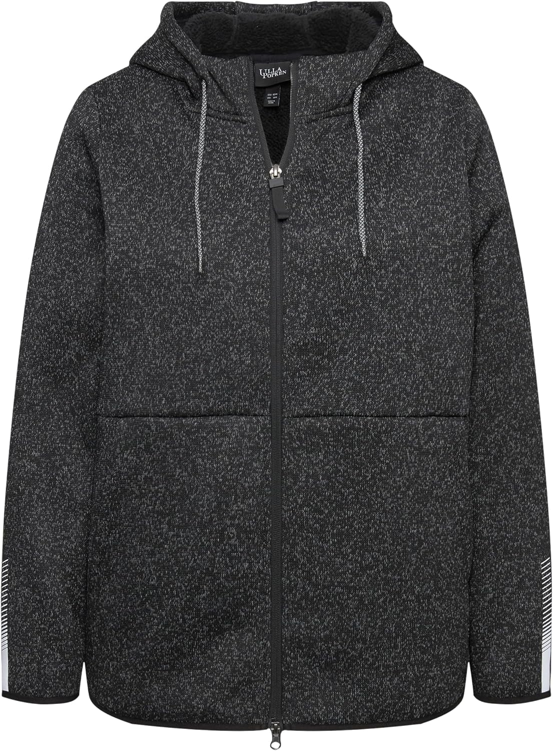 Detalle 1 de Ulla Popken Giacca di Maglia e Pile Teddy con Cerniera a cursore Doppio e Dettagli ad Alta Visibilità 812880