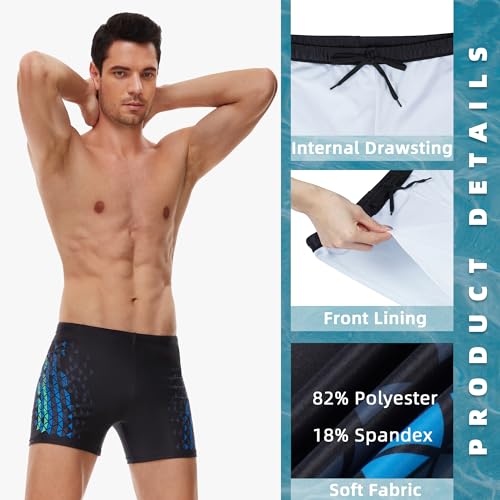 Thumbnail 1 de AMZSPORT Maillot de Bain Homme Short de Bain à Séchage Rapide — Bleu Noir M
