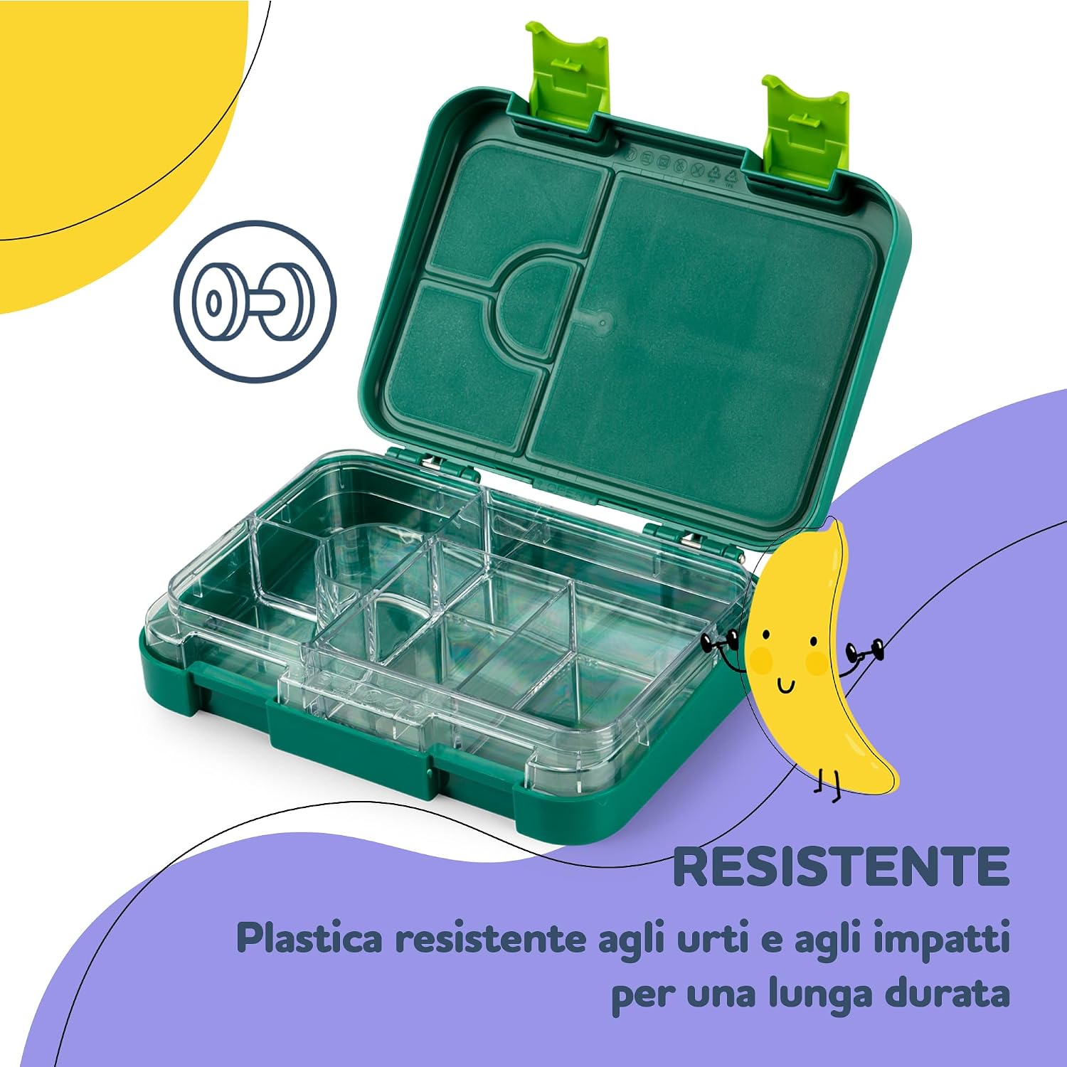 Thumbnail 5 de Schmatzfatz Portapranzo per bambini con scomparti: lunch box ermetico, lavabile in lavastoviglie