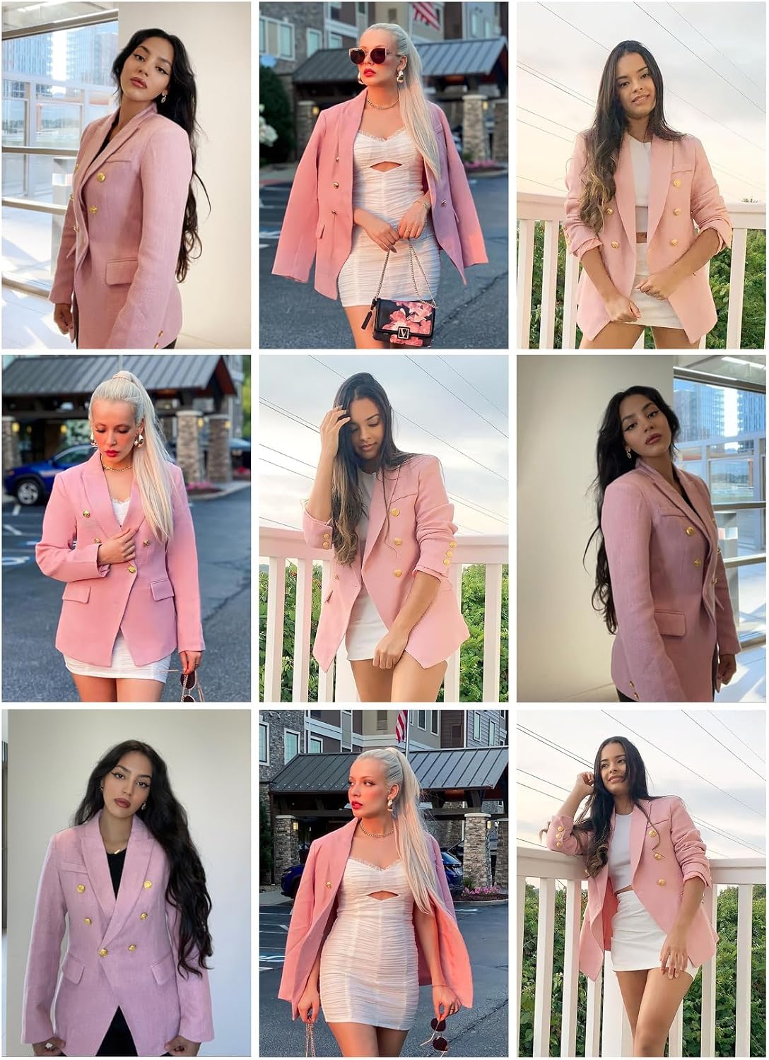Thumbnail 4 de Happy Sailed Womens Tweed Blazer casual double-breasted jacket