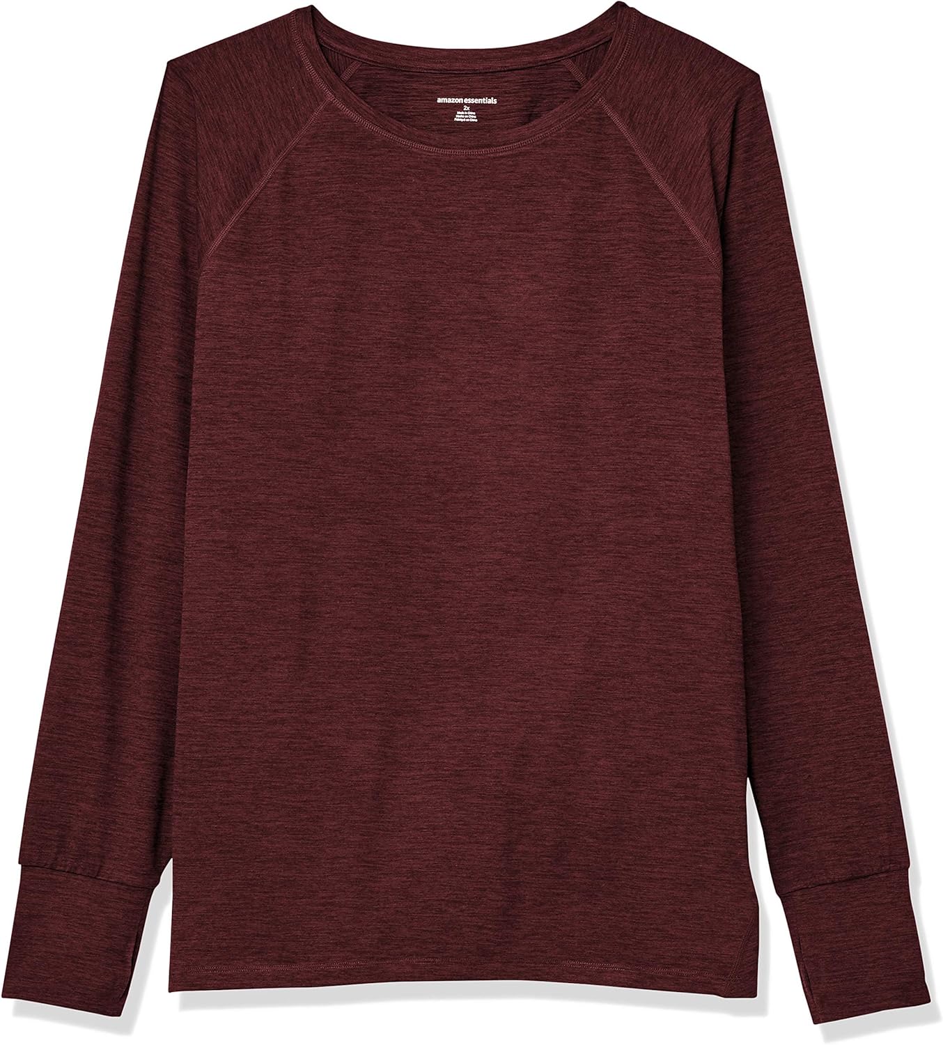 Detalle de Amazon Essentials Women's Brushed Tech Stretch Long-Sleeve Crewneck Shirt (Plus Size)