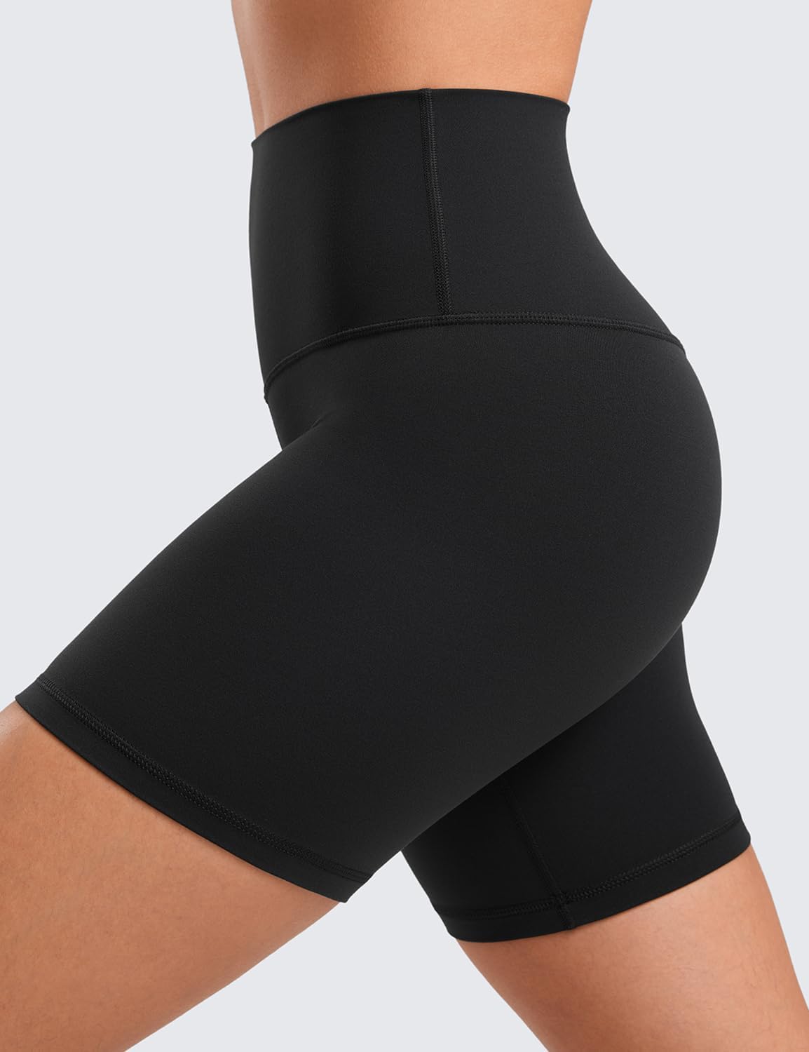 Detalle 2 de CRZ YOGA Butterluxe High-Waisted Yoga Shorts (2.5''/4''/6''/8'') – Seamless Gusset Biker Shorts