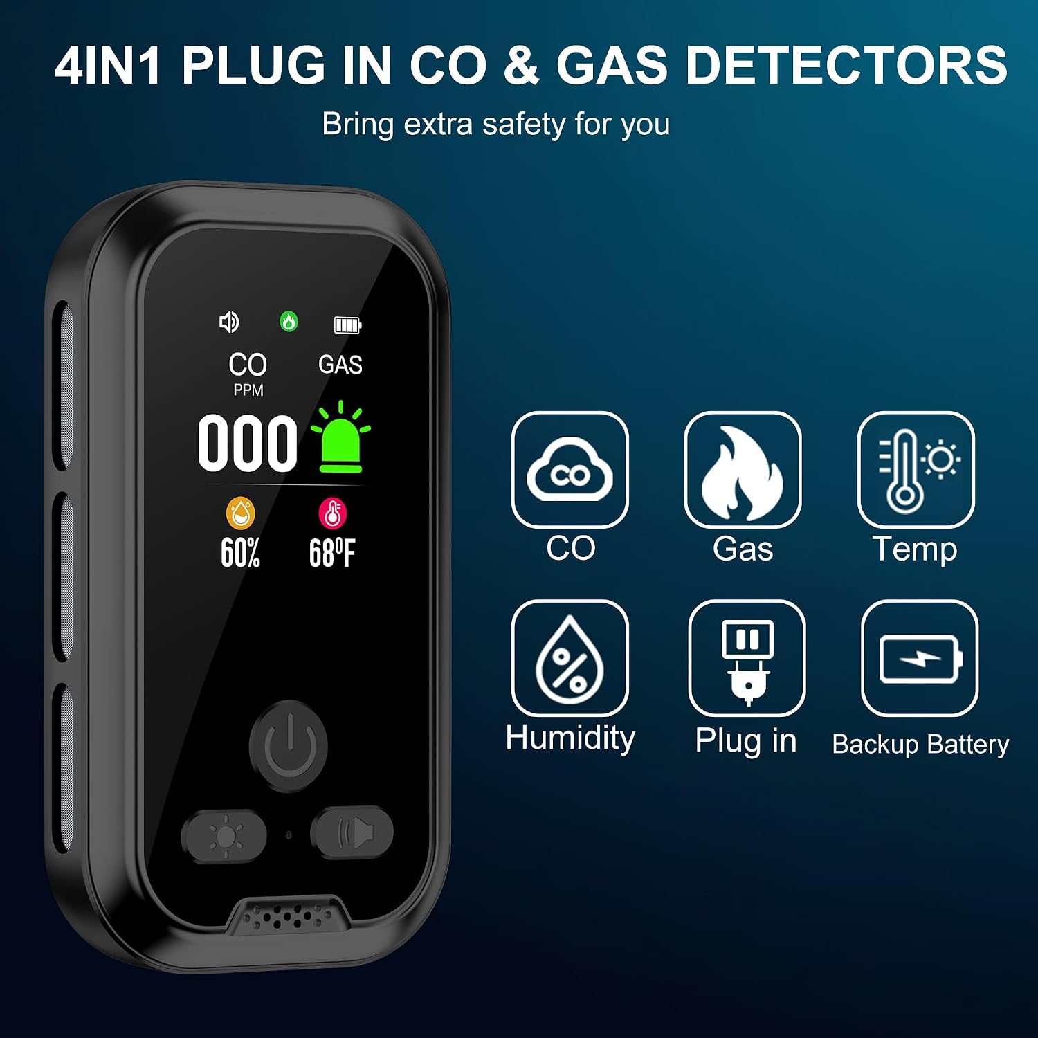 Thumbnail 1 de Gedsffati Rilevatore Gas CO con Spina Casa