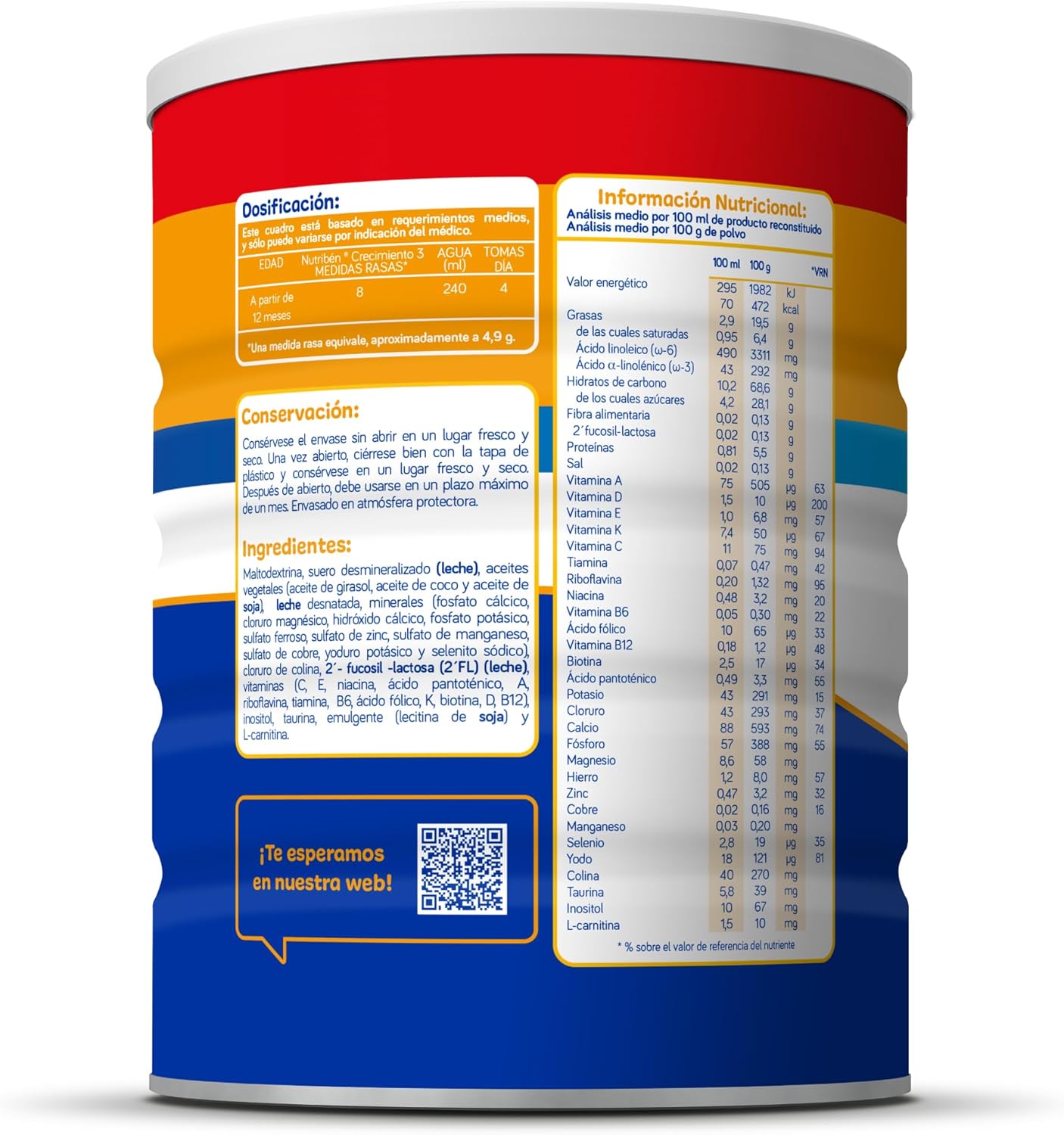 Thumbnail 2 de Nutribén Crecimiento Pro+ 3 🍼 Leche en Polvo, 3 Botes de 1KG