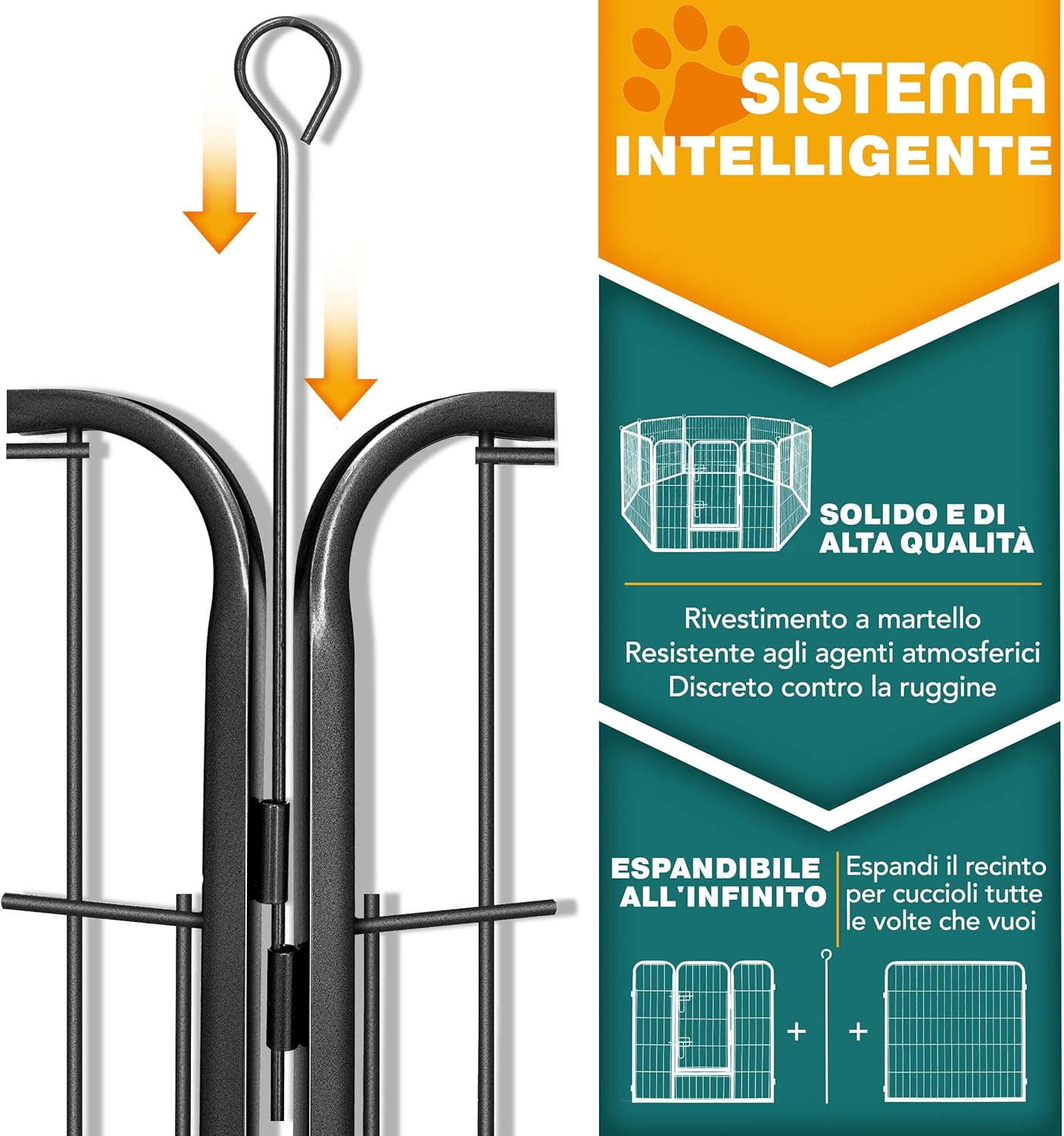 Thumbnail 3 de TRESKO Recinzione 80 cm per cani