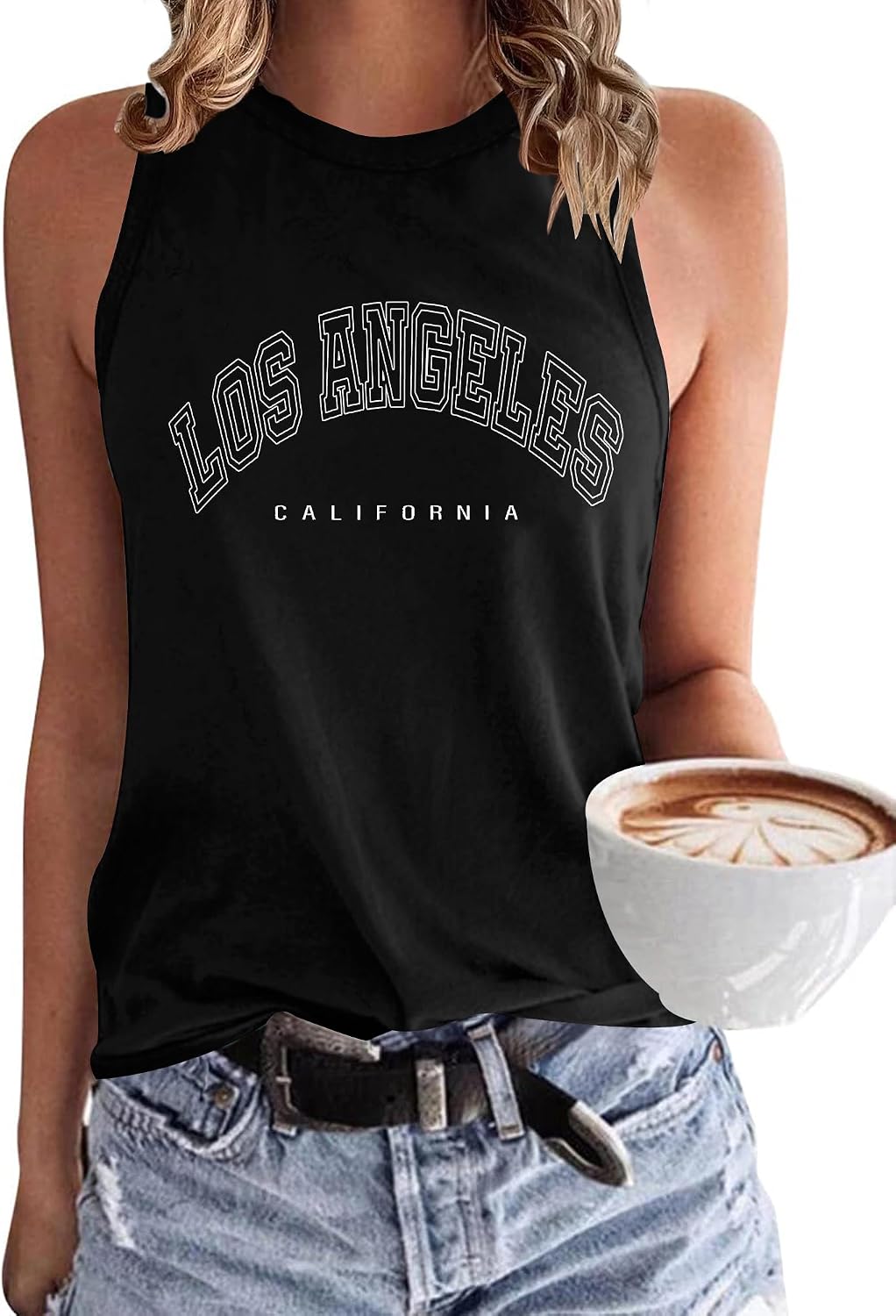 Thumbnail 6 de WNEEDU Damen Tank Top mit Rundhalsausschnitt – ärmelloses Sommer-Top für Alltag & Reisen