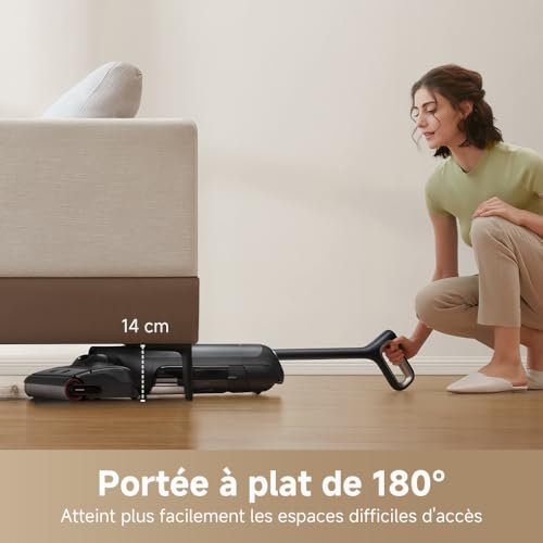 Detalle de MOVA M10, Aspirateur Laveur sans Fil avec Lavage à l'eau Chaude – efficacité 2-en-1 à domicile