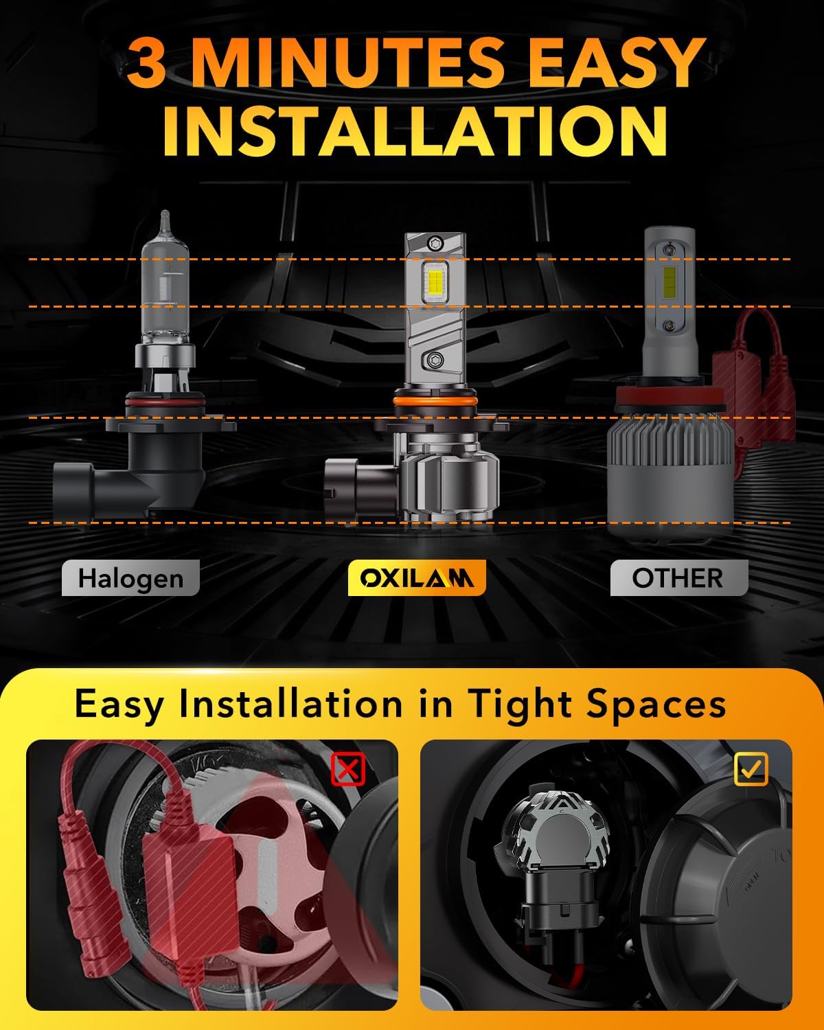 Detalle 2 de OXILAM 9005/HB3 Fog LED Bulb