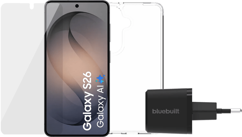 Detalle de Samsung Galaxy S26 512GB Schwarz 5G + Komplettes Zubehörset – kompakt, kraftvoll und ausdauernd