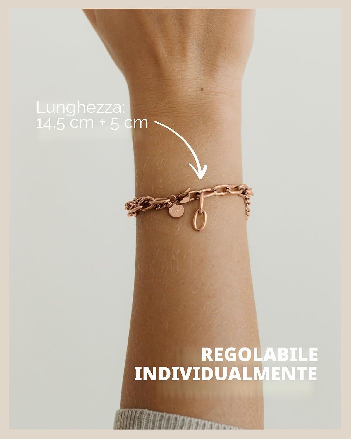 Detalle 2 de Bracciale cuore regolabile 15,5–20,5 cm ❤