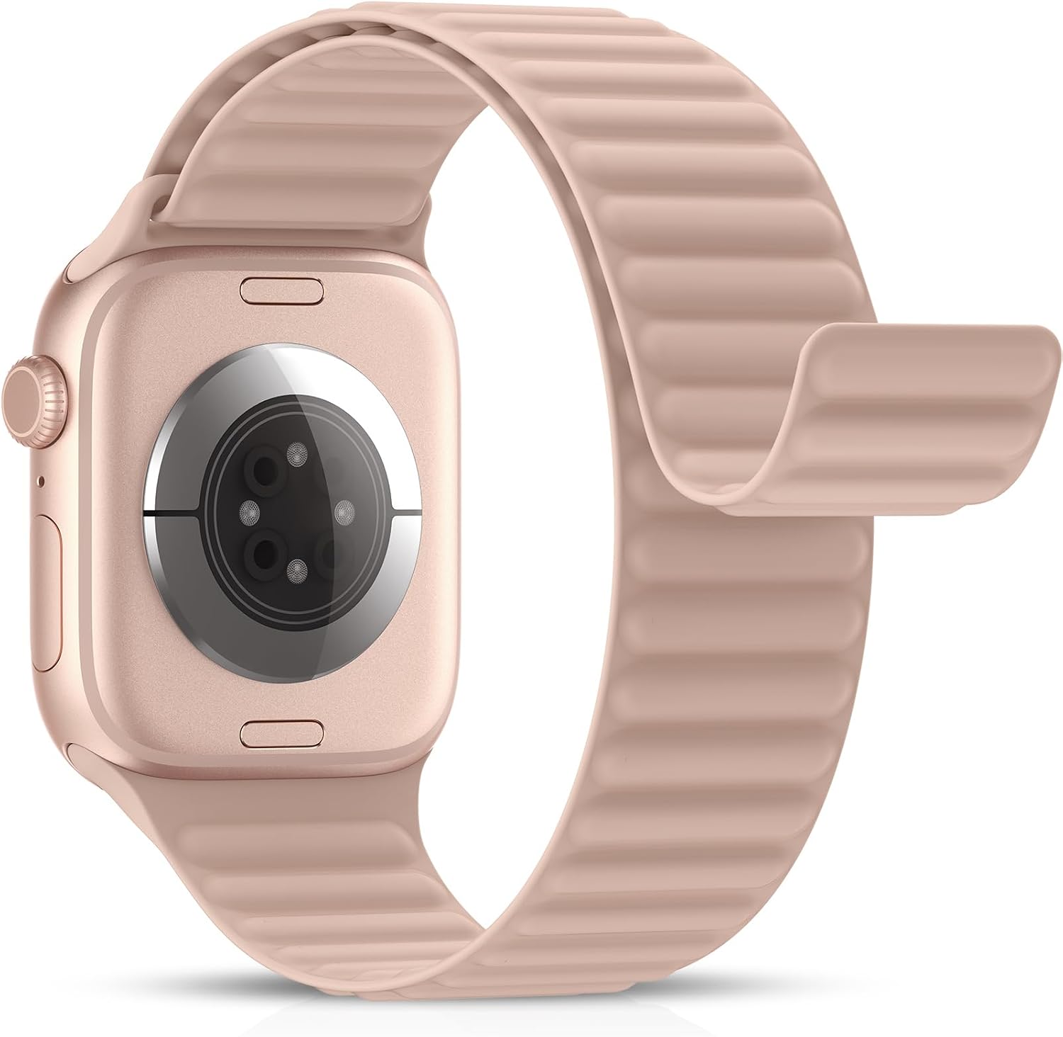 Detalle de Higgs Magnetic Silicone Sport Strap for Apple Watch (38–49mm) – versatile, skin-friendly and easy to adjust