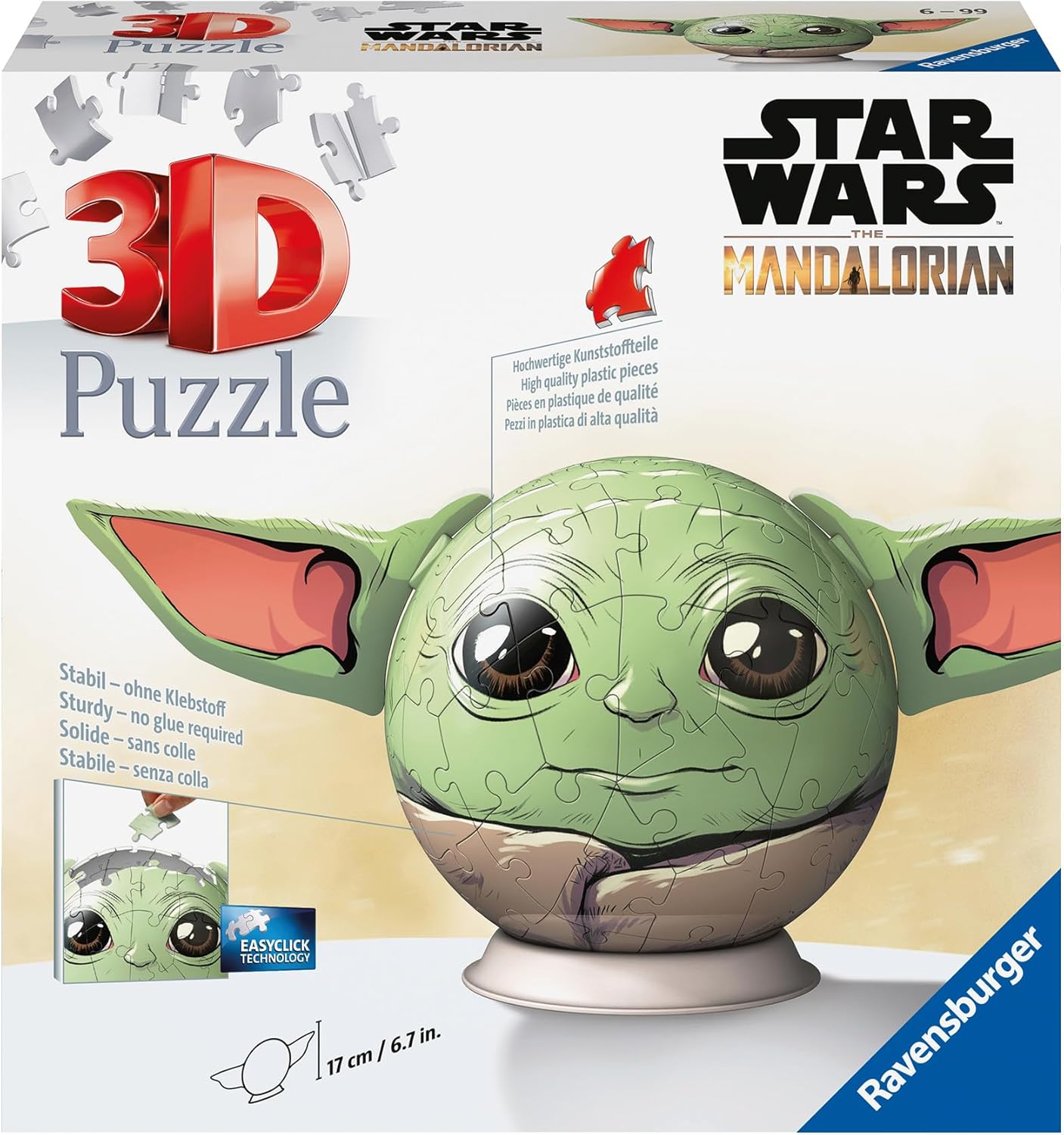Thumbnail 4 de Ravensburger Star Wars Mandalorian Grogu (with Ears) 3D Jigsaw Puzzle – 72 Pieces