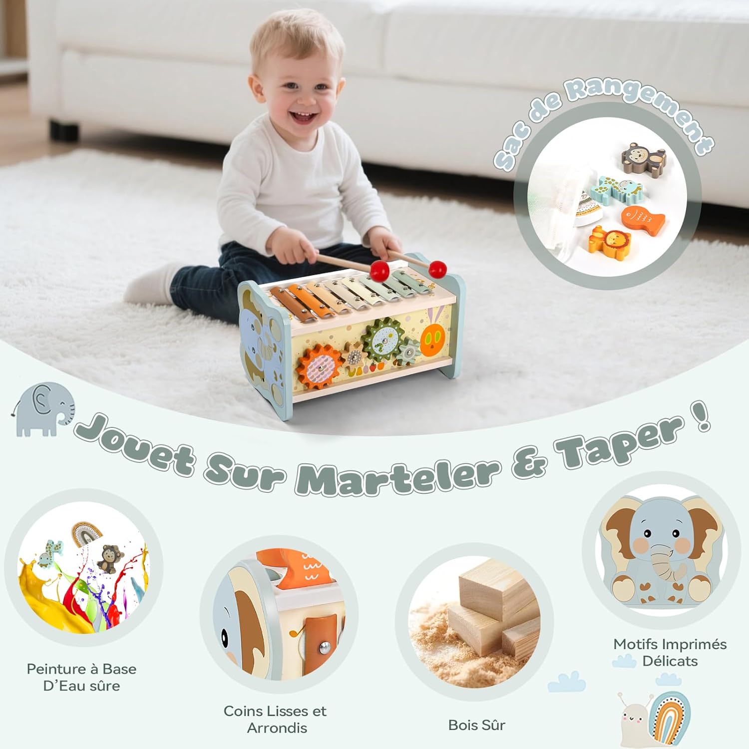 Thumbnail 3 de Jouet Montessori bois 6 en 1 à 1 an