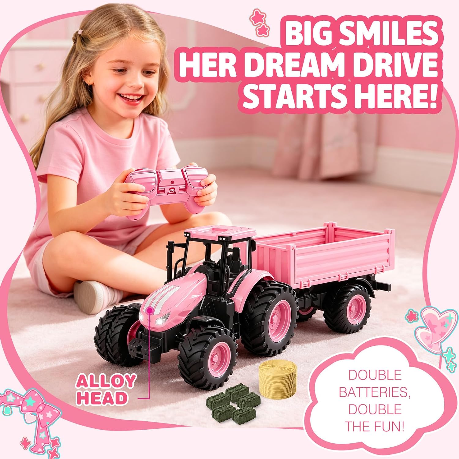 Detalle de NOKA remote-control tractor and trailer set