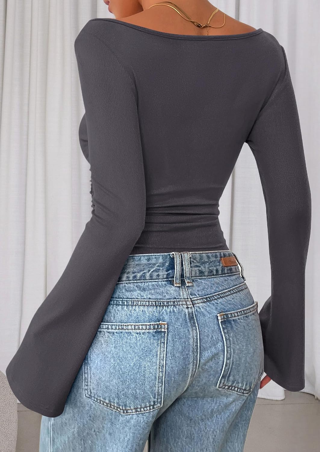 Thumbnail 5 de PRETTYGARDEN 2025 Long Sleeve Crop Top