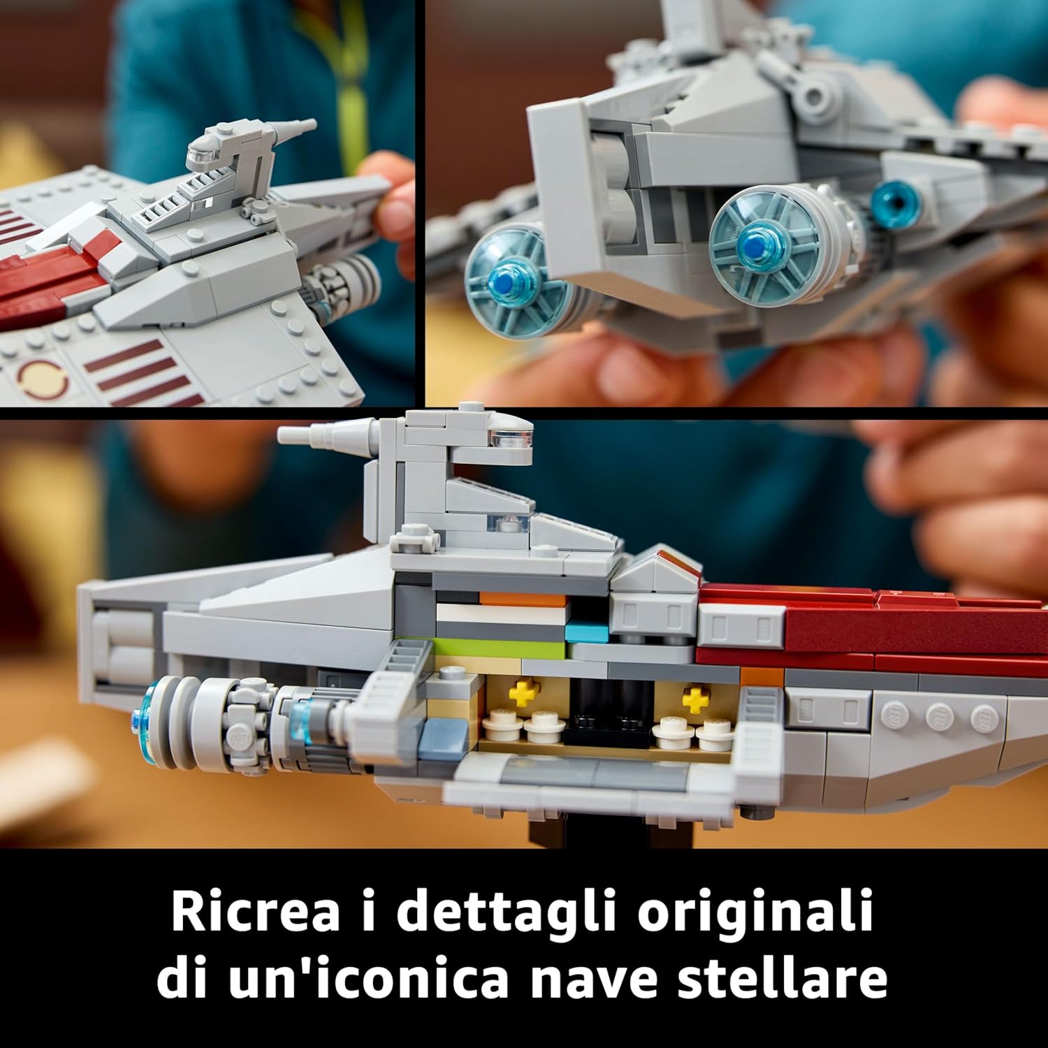 Thumbnail 3 de LEGO Star Wars 75404 Nave d'Assalto Classe Acclamator – Modellino da Esposizione da Collezione