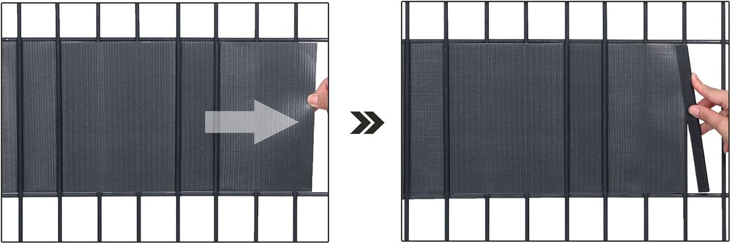 Thumbnail 6 de SONGMICS GPJ50GY Strisce frangivista in PVC extra spesse 50 m x 19 cm – 25 clip di fissaggio