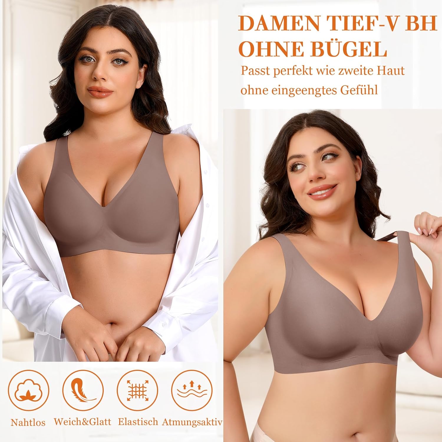 Thumbnail 4 de Nahtloser V-Ausschnitt BH für Damen