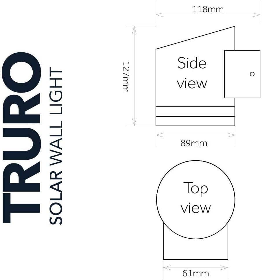 Detalle 1 de Solar powered outdoor wall light Truro