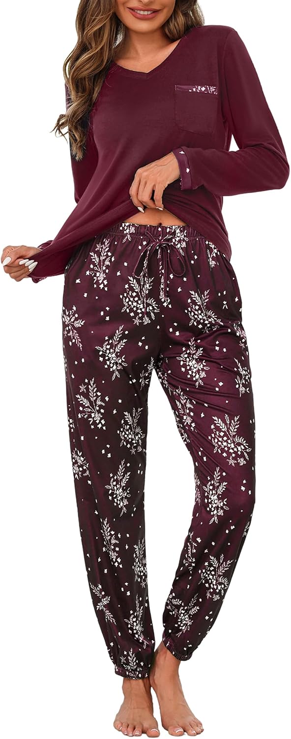 Thumbnail 3 de Jahetuul Pyjama Femme Hiver coton col V avec poches