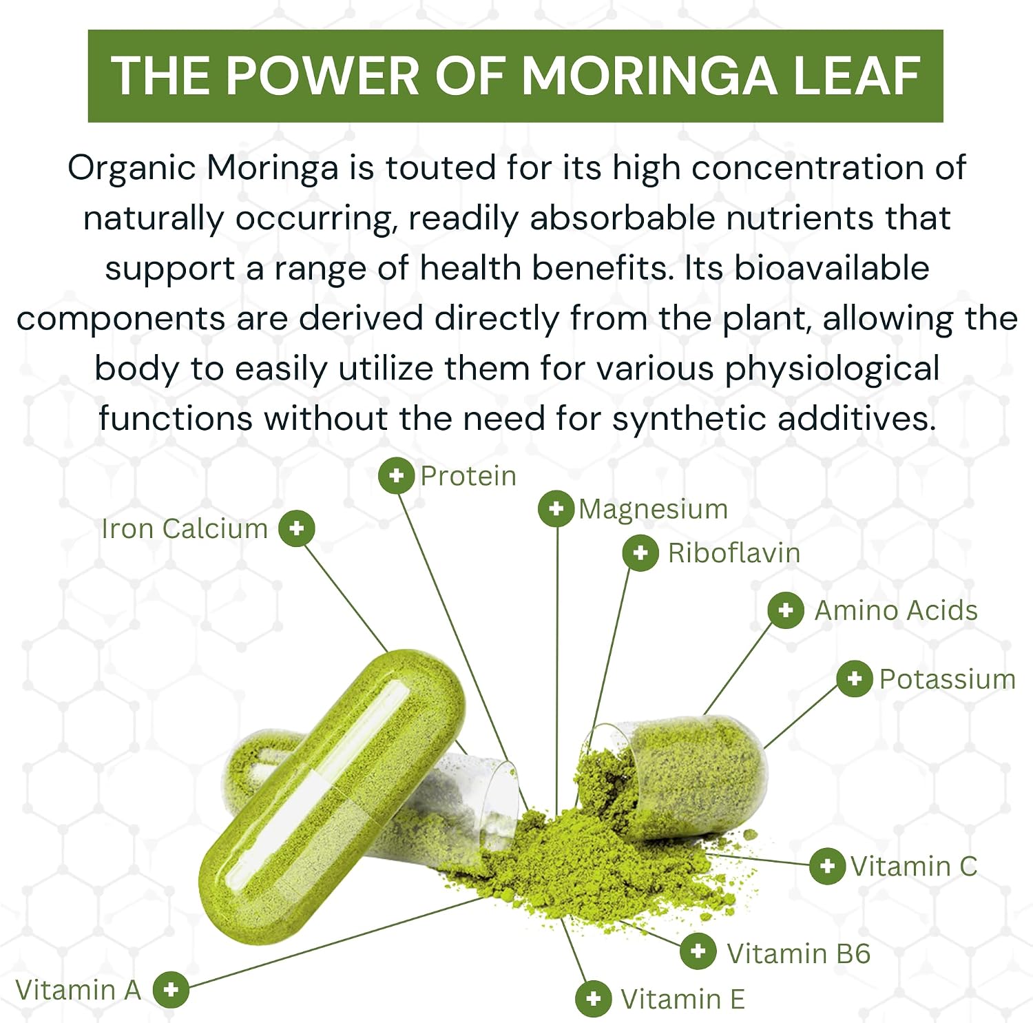 Thumbnail 3 de OrganiMAXX 1,300 mg Organic Moringa Capsules, 120 Count, Vegan