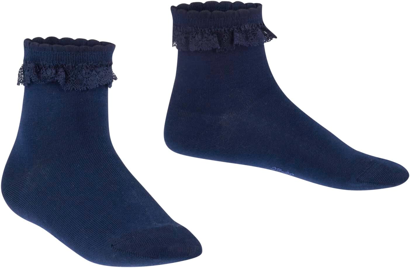 Detalle de FALKE Unisex Kids Romantic Lace Socks (Cotton-rich, Breathable, Frilly Ruffle Cuffs) 1 Pair