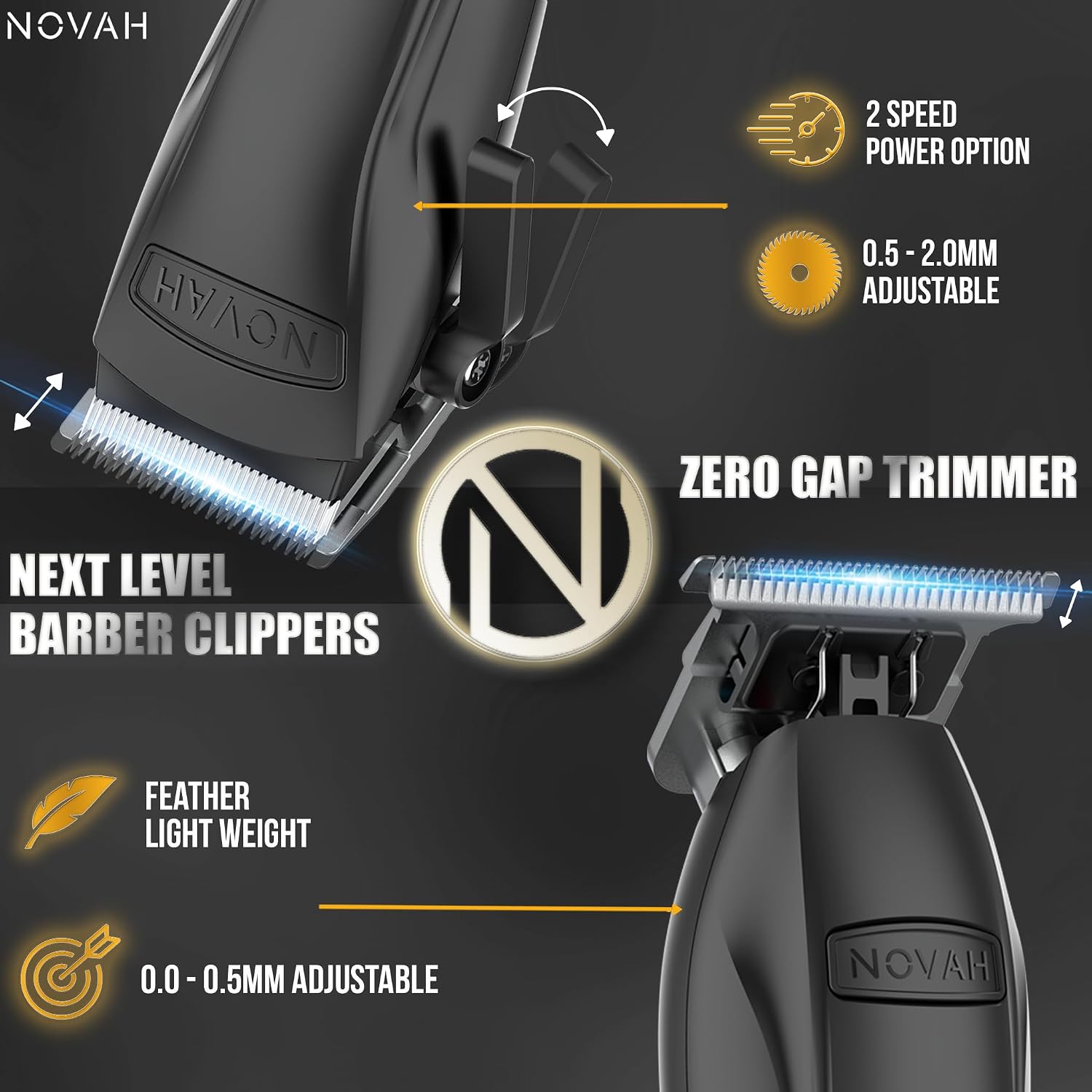 Detalle 2 de Novah Professional Hair Clipper for Men ✂