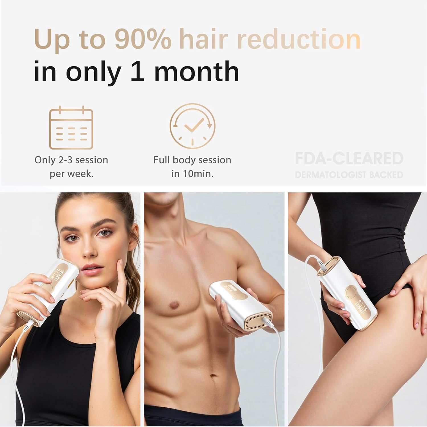 Detalle 2 de IPL Laser Hair Removal Device 86% Results in 3 Weeks