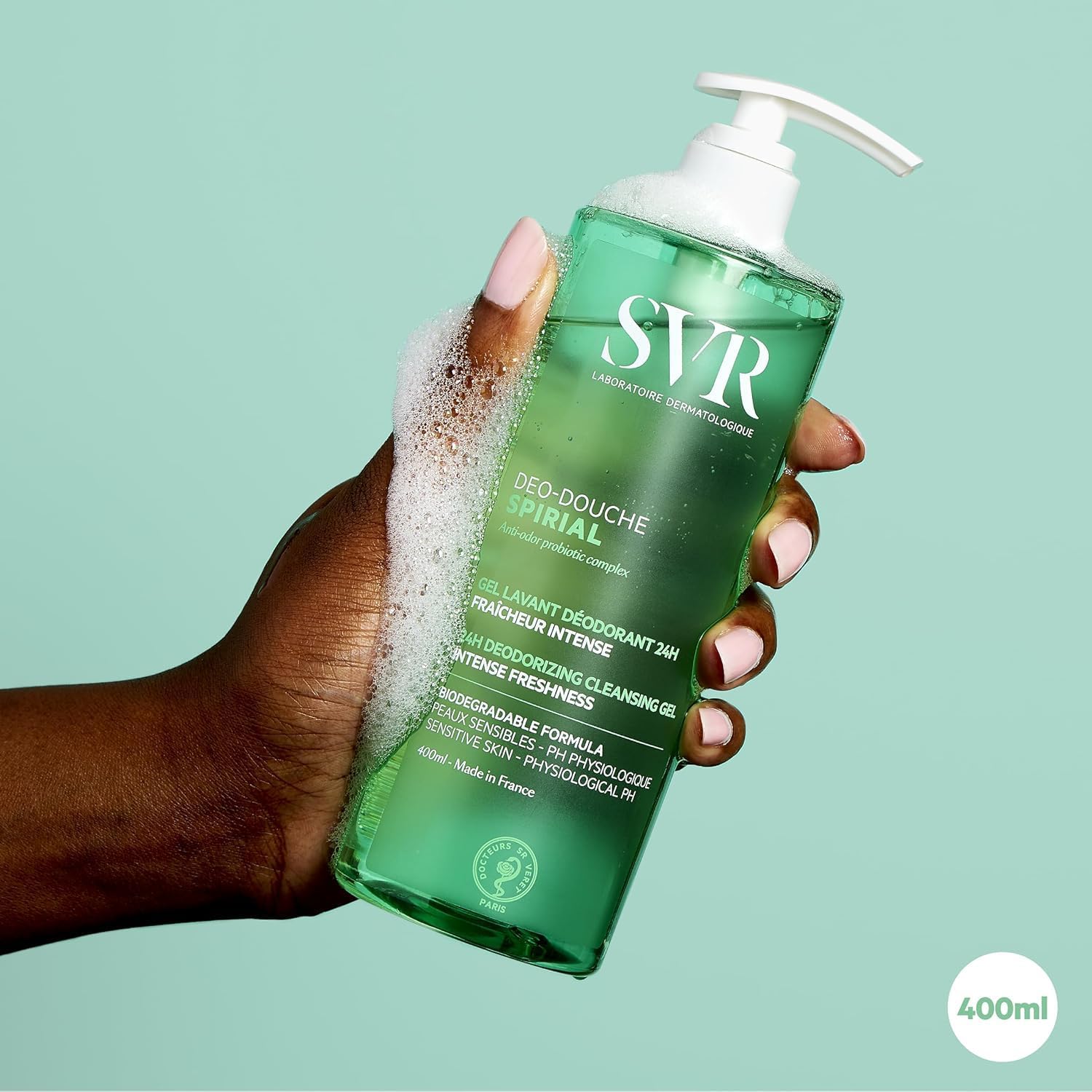 Detalle de SVR SPIRIAL All-over 24hr Deodorising Wash-Off Cleansing Gel — Aluminium Salts-Free