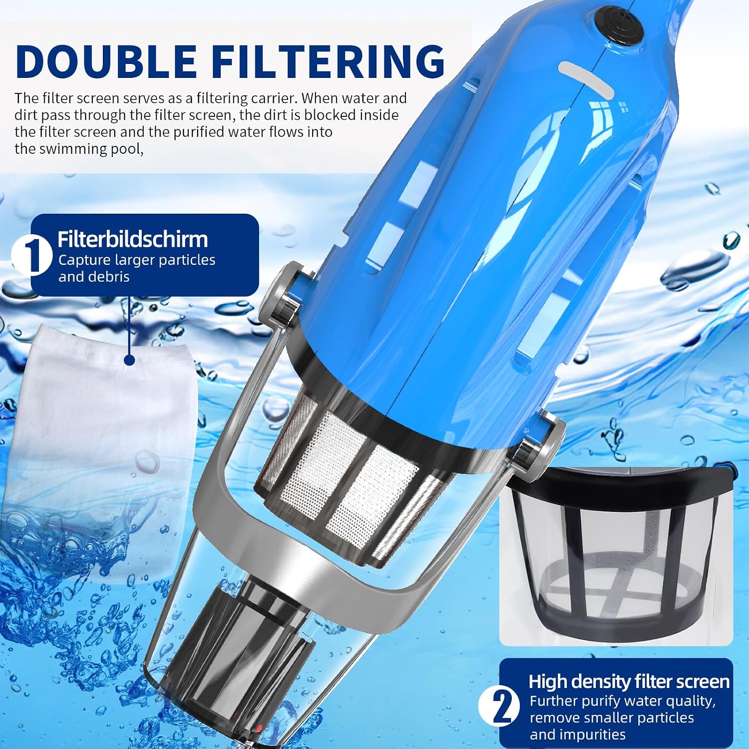 Thumbnail 3 de PoolyPoly Pool Hoover Rechargeable: Cordless Electric Pool Vacuum for Spas, Hot Tubs and Pools