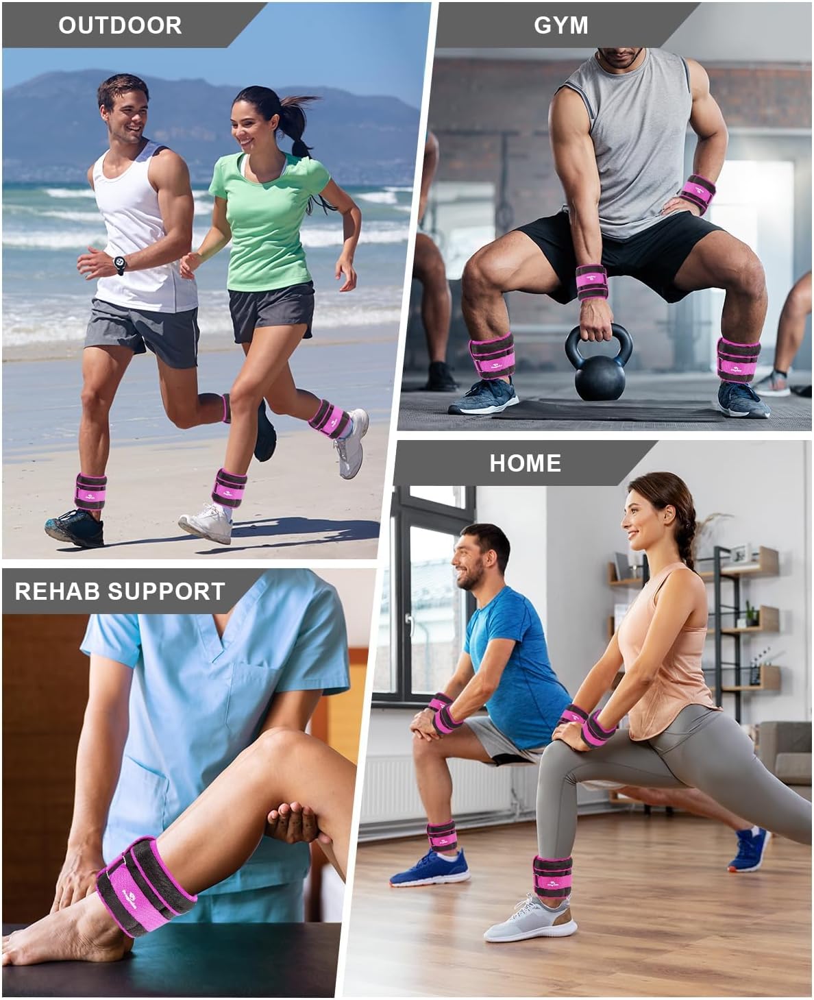 Detalle 1 de Fragraim adjust-weight-0011to10lbspurplefbajp Adjustable Ankle Weights, 10 lb Pair