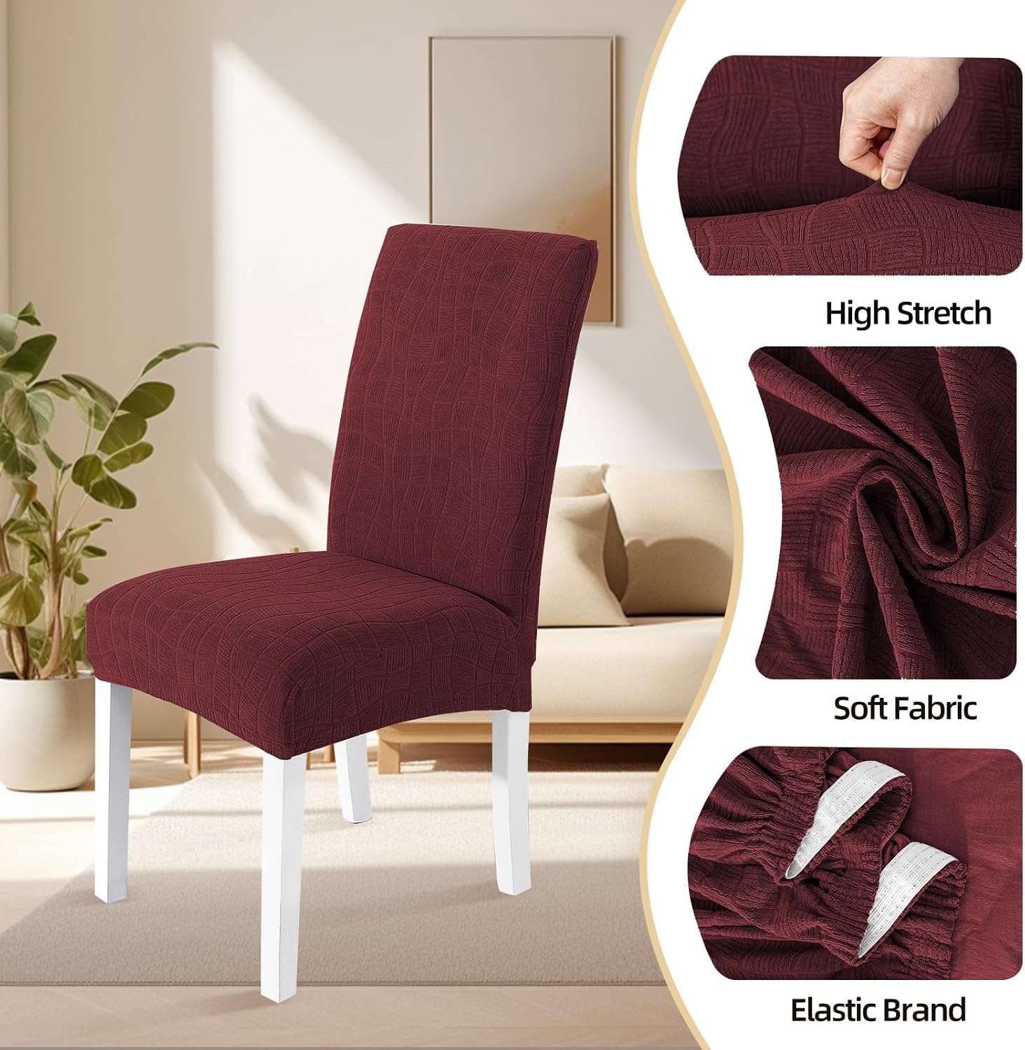 Thumbnail 3 de Ystyle Housse de chaise 6 pièces 48–70 cm