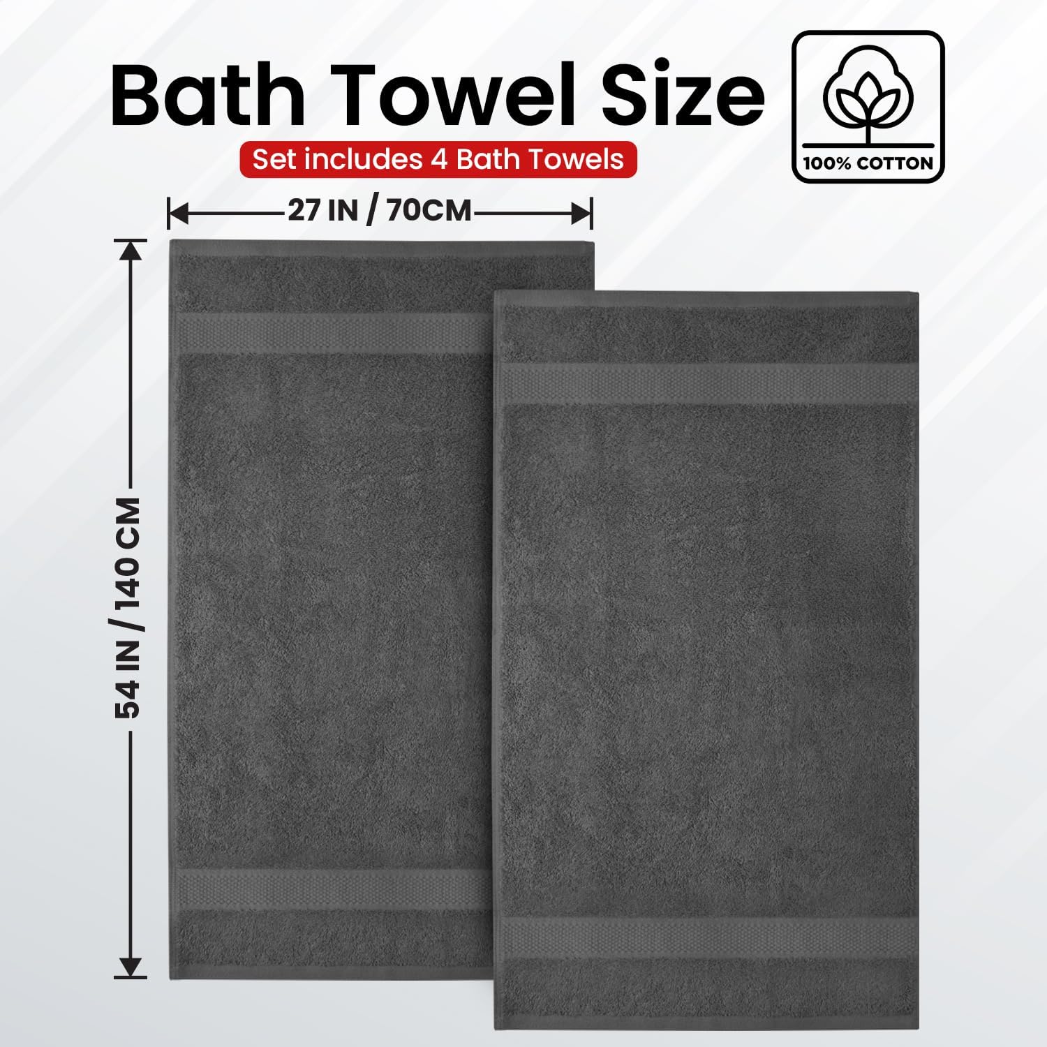 Detalle de Infinitee Xclusives Bath Towels, Ring-Spun Cotton