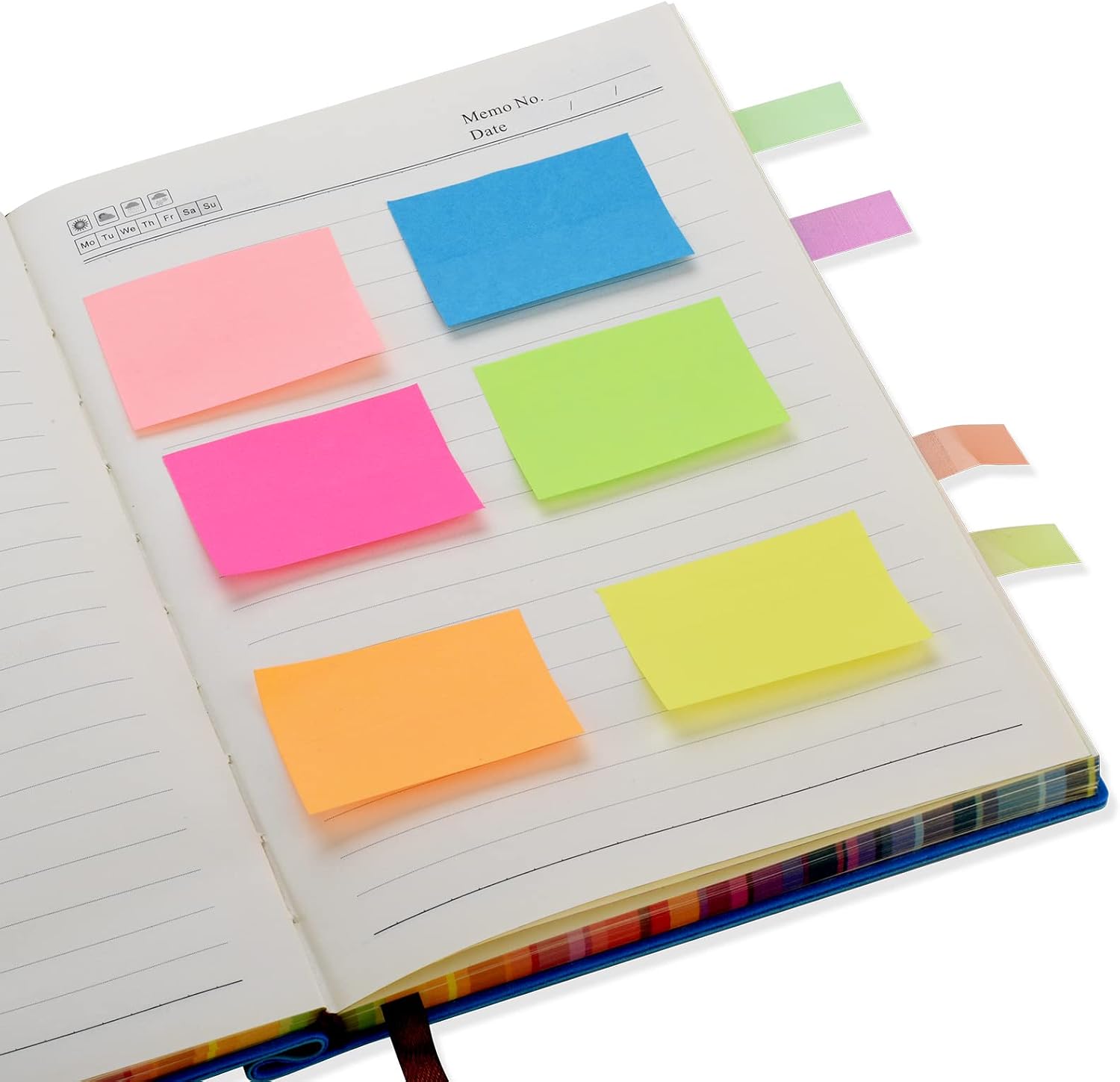 Detalle de ZCZN Foglietti Adesivi 6 Colorati Sticky Notes – Confezione da 12 Blocchetti, 38x51 mm, 100 Fogli/Blocchetto