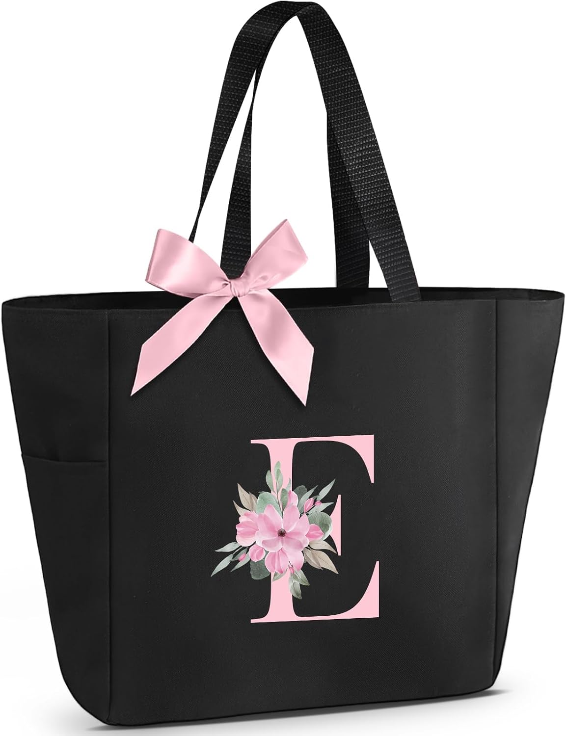 Vavabox A-Z Initial Personalised Tote Bag (Waterproof) with Pink Bow Detail