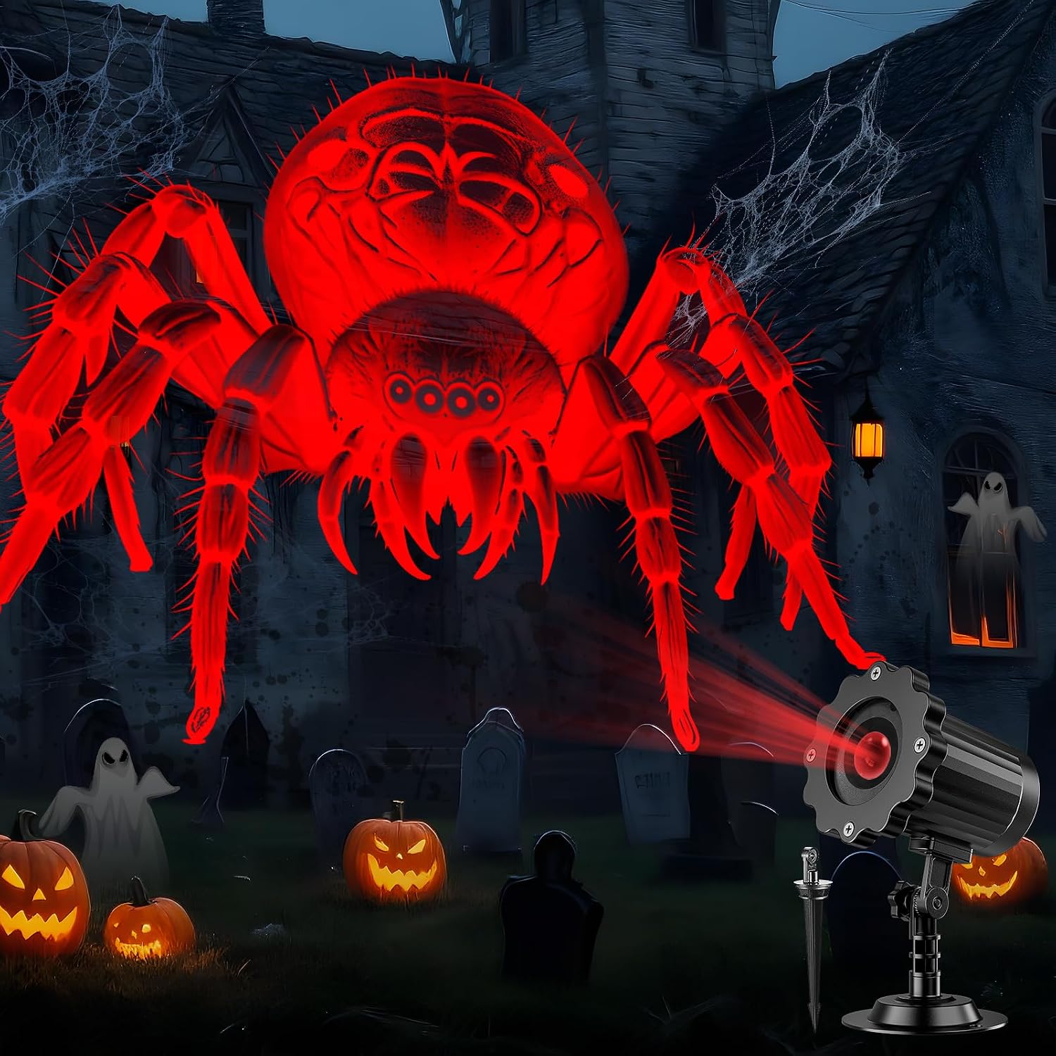 Detalle de Halloween Spider Projector with 3D Dynamic Projection