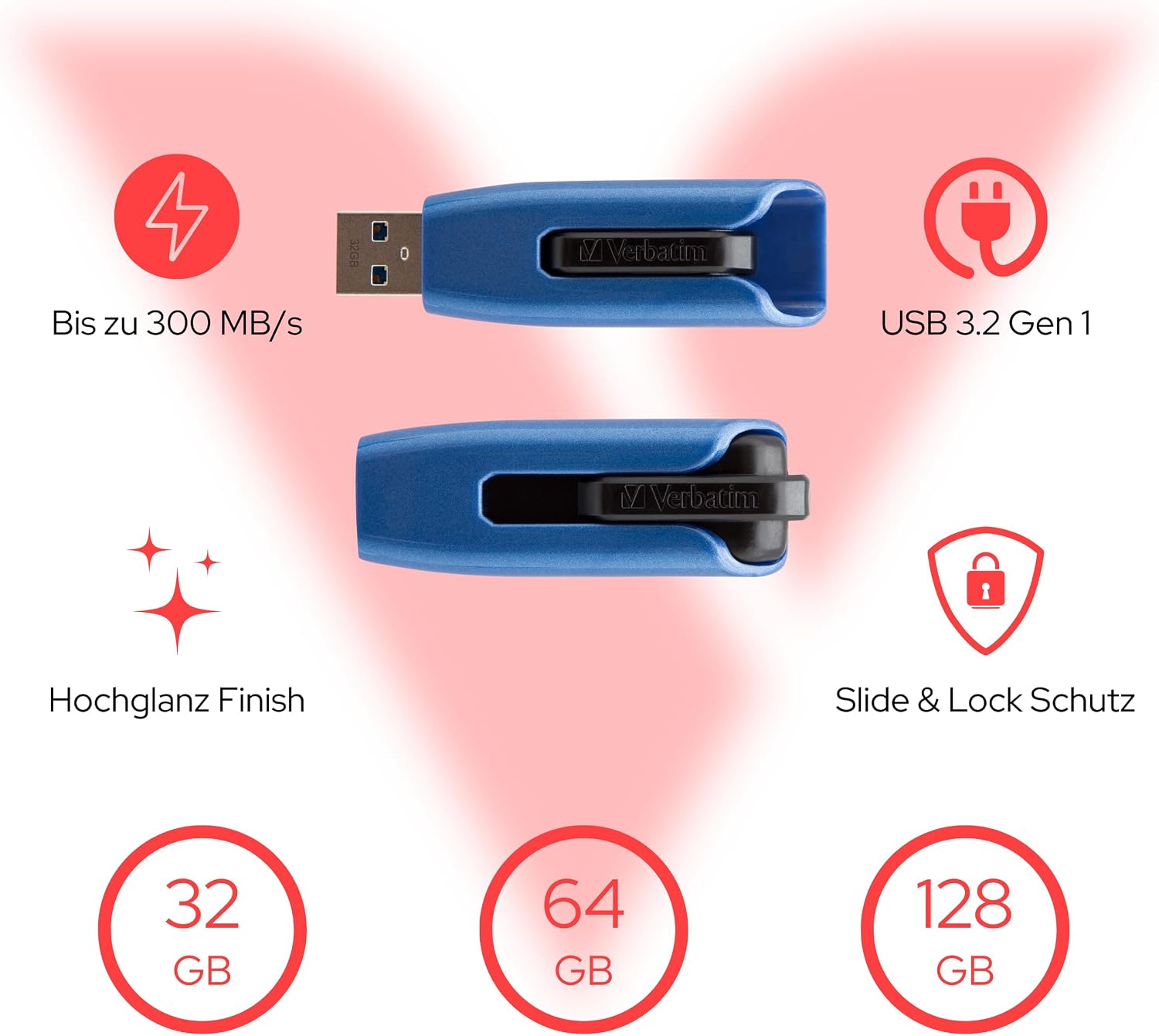 Detalle 2 de Verbatim Store 'n' Go V3 MAX pendrive USB 128 GB z mechanizmem wysuwanym