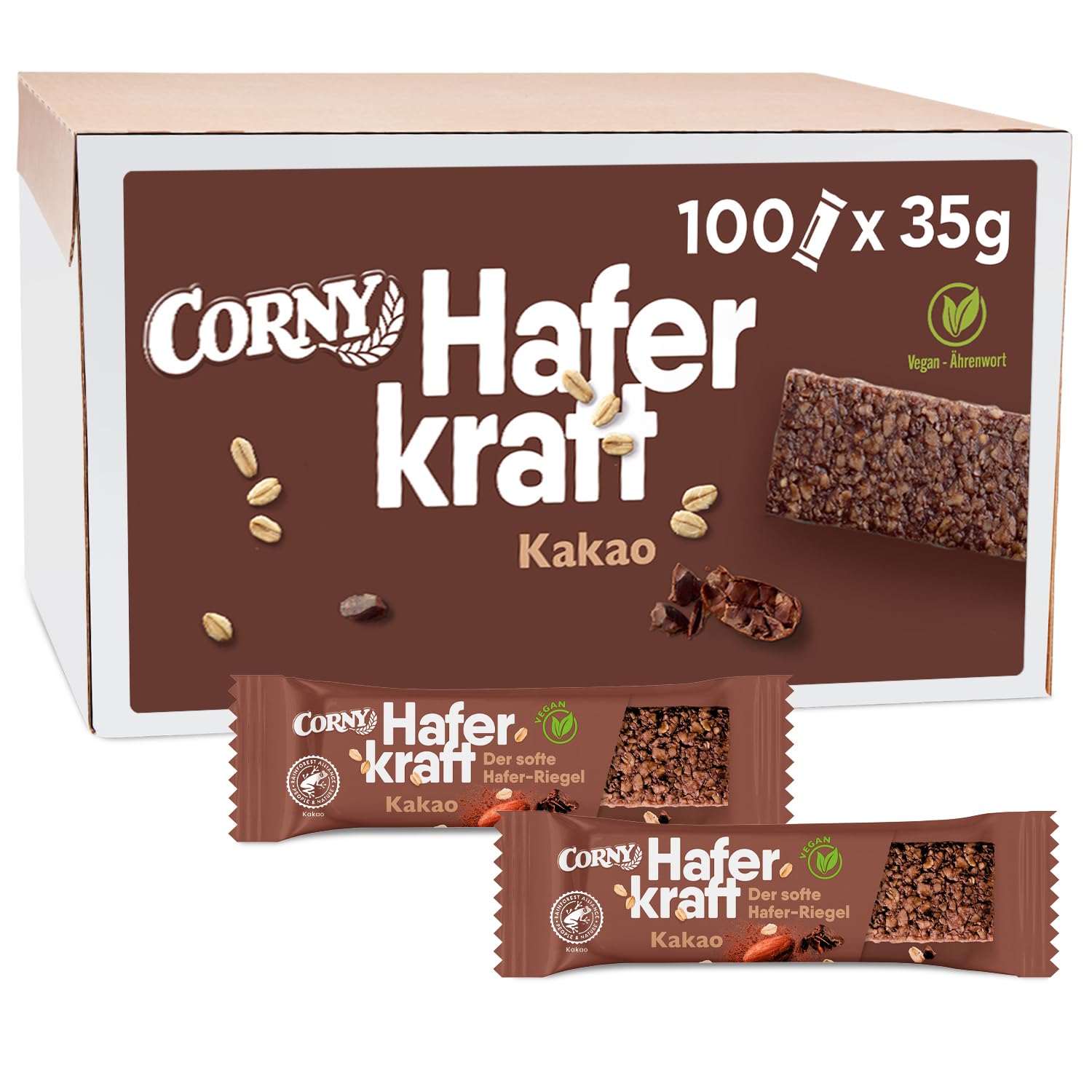 Thumbnail 6 de Müsliriegel Corny Haferkraft Cranberry-Kürbiskern (100er-Vorratspack, vegan) mit Vollkornhafer